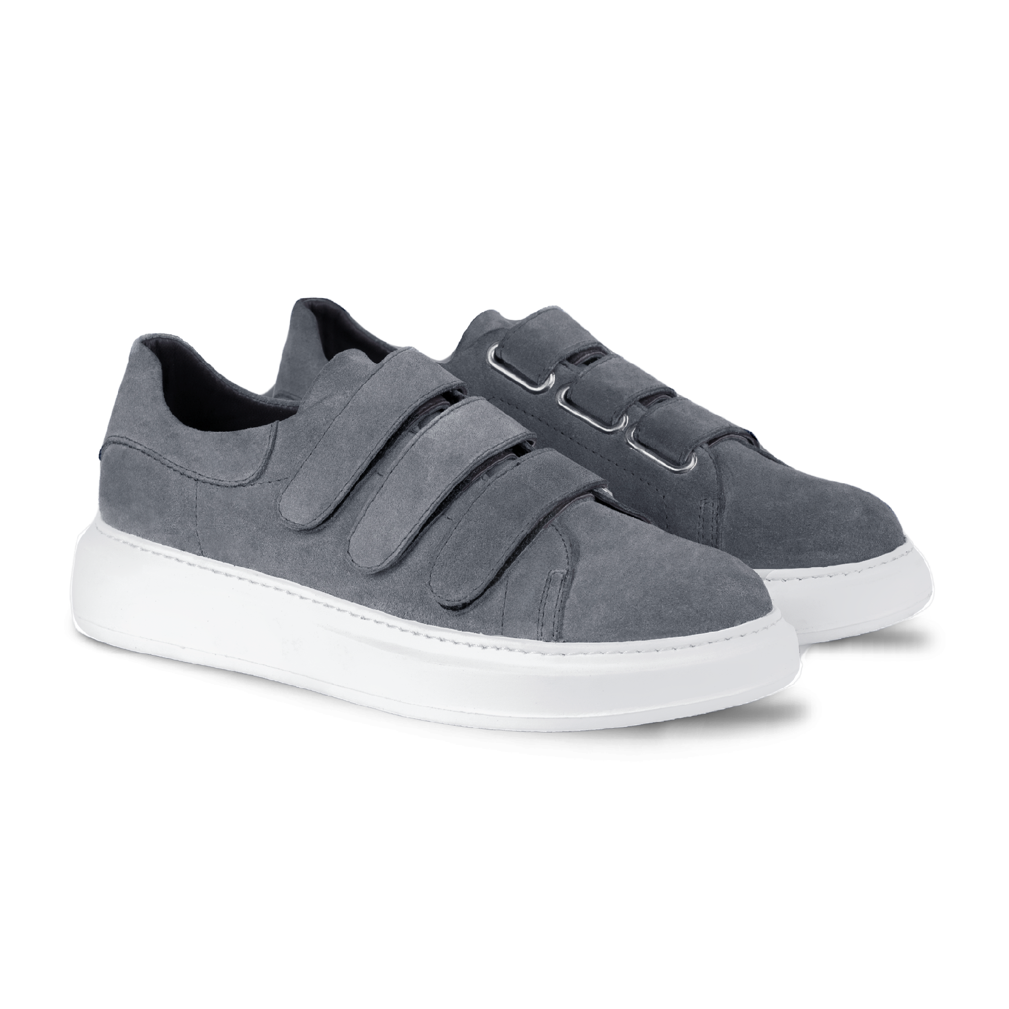 Alfred: Sneakers Homme- Gomme Gris