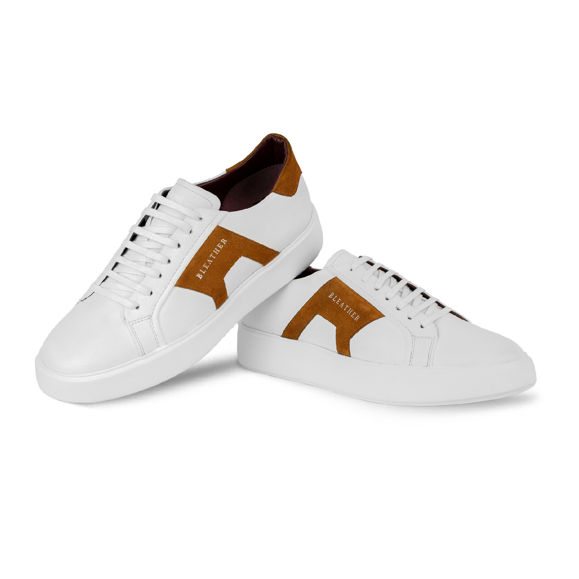 Egbert: Sneakers Homme - Cuir Blanc M'