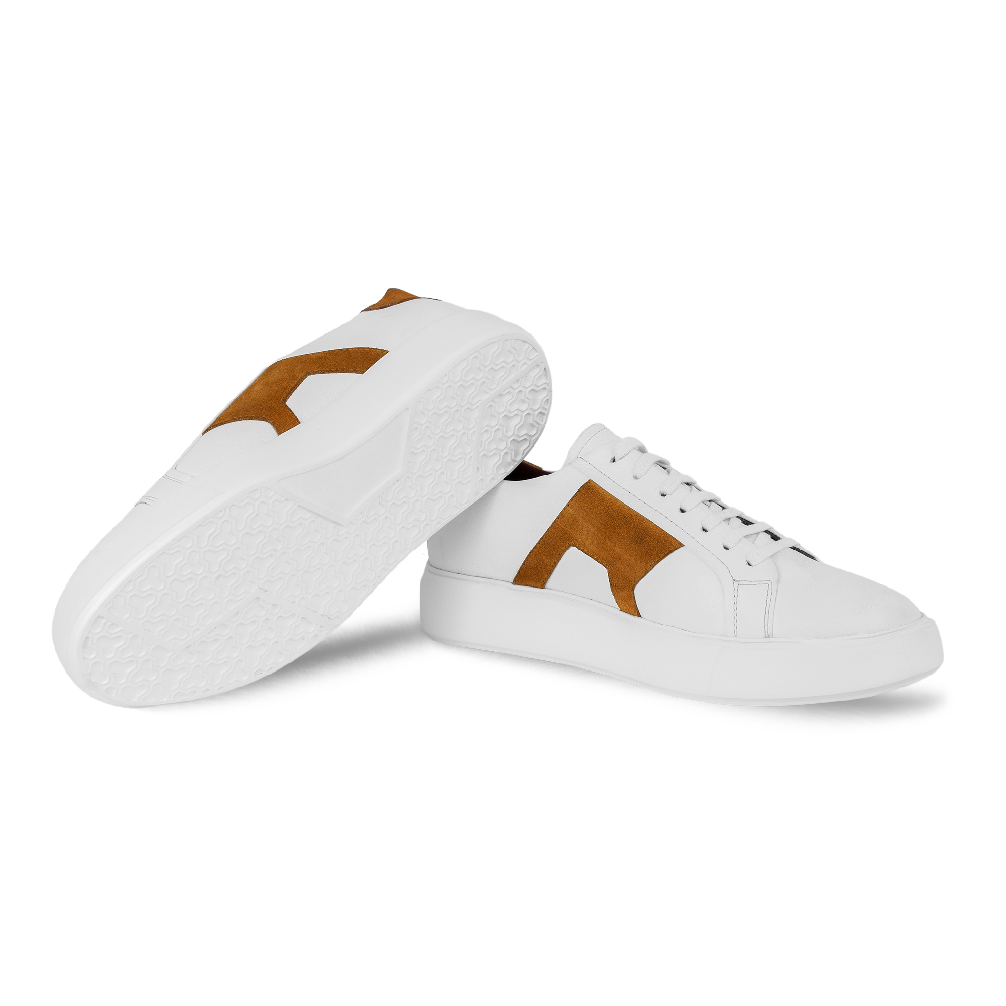 Egbert: Sneakers Homme - Cuir Blanc M'
