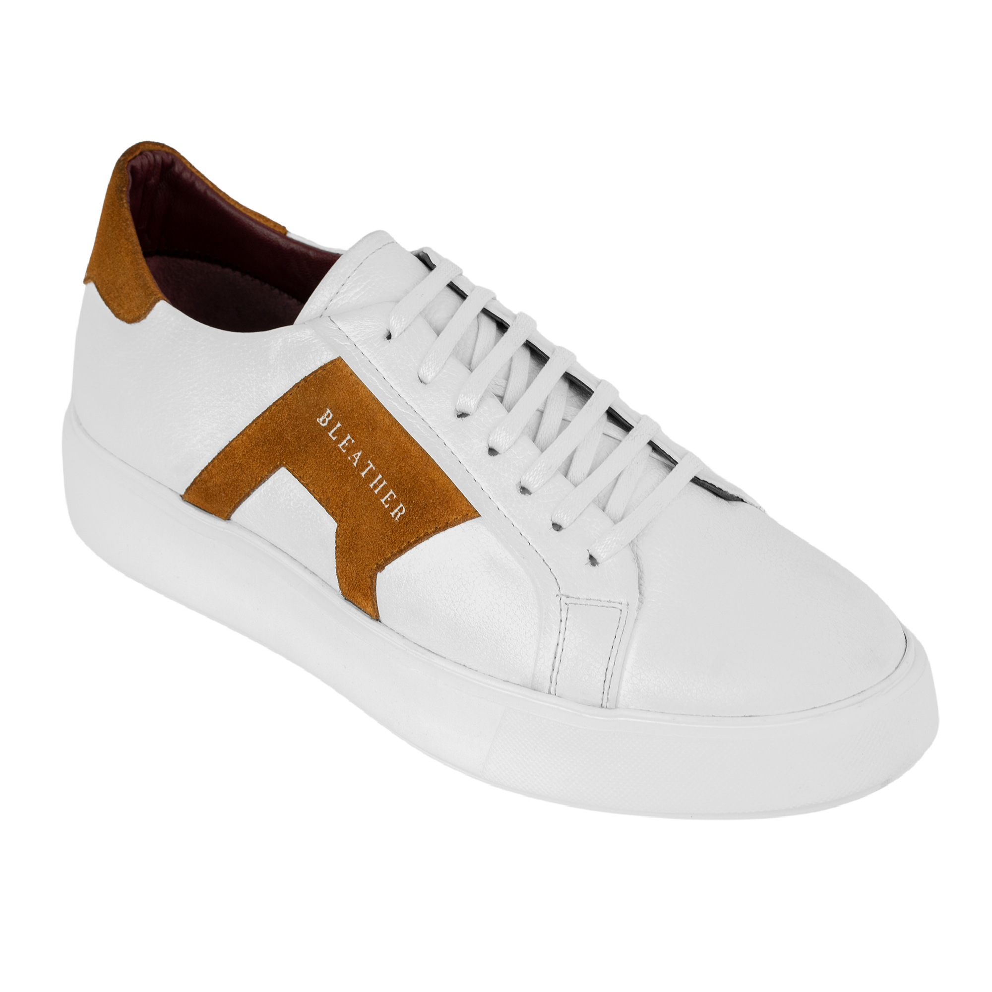 Egbert: Sneakers Homme - Cuir Blanc M'