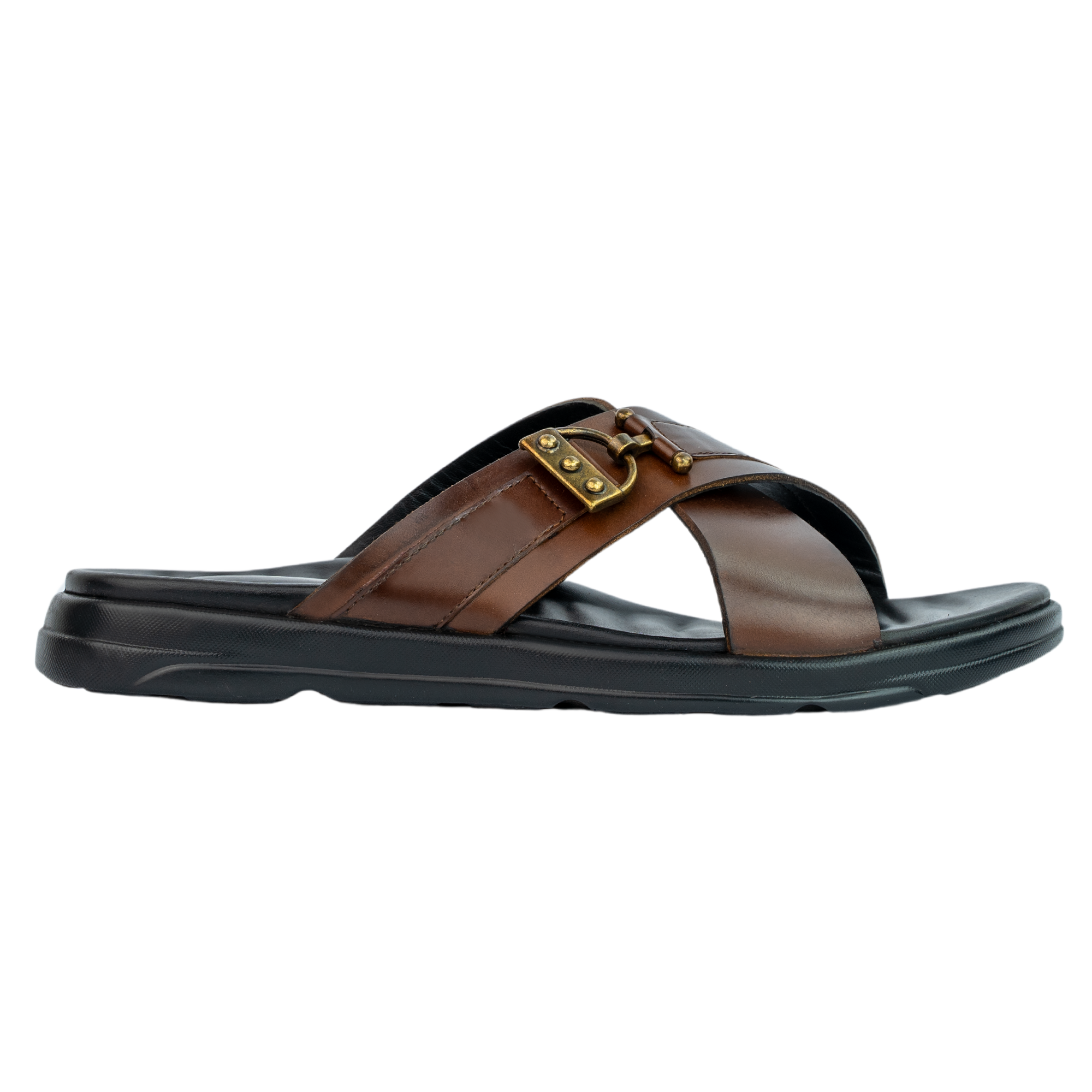 Oasis: Sandales Homme - Cuir Marron