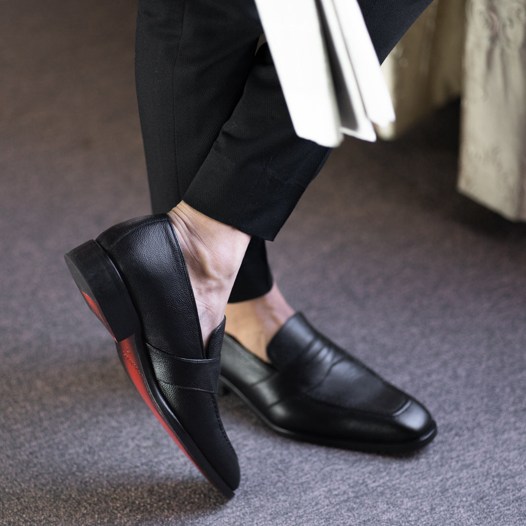 River: Mocassin Homme - Cuir Noir