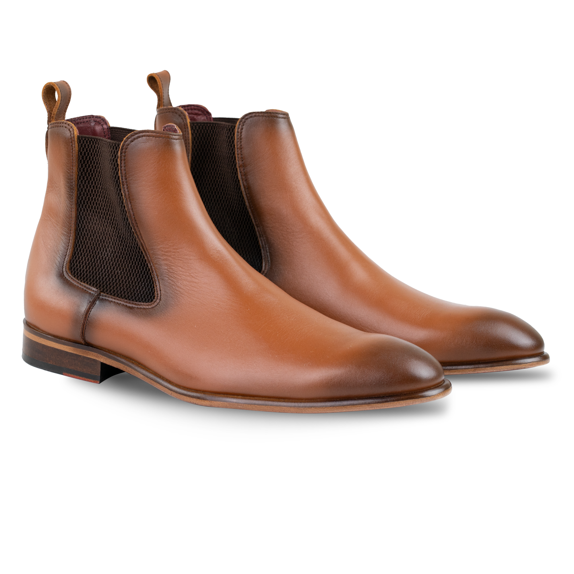 Alton: Chelsea Boots Homme - Cuir Cognac