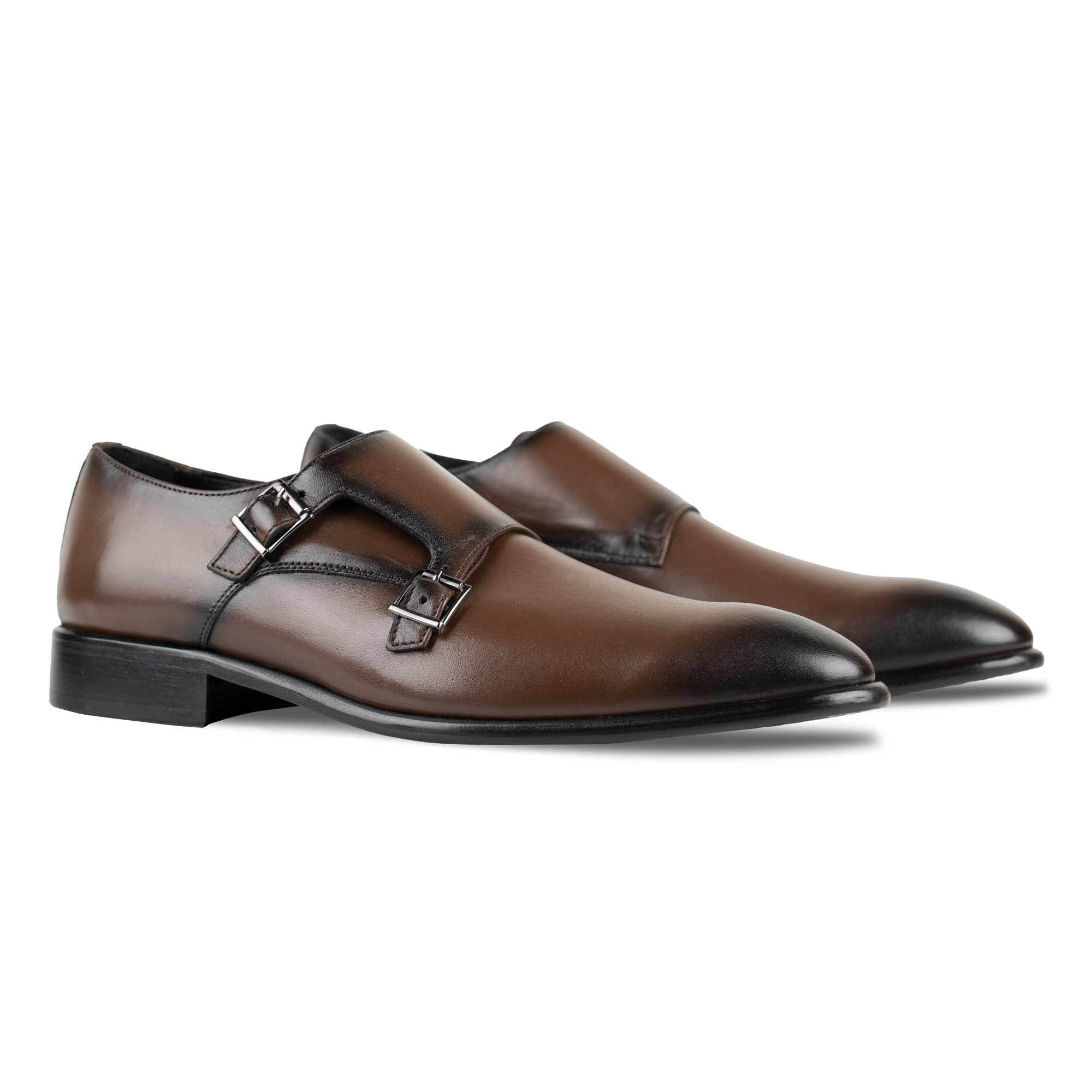 Budd: Chaussures à boucles - Cuir Marron