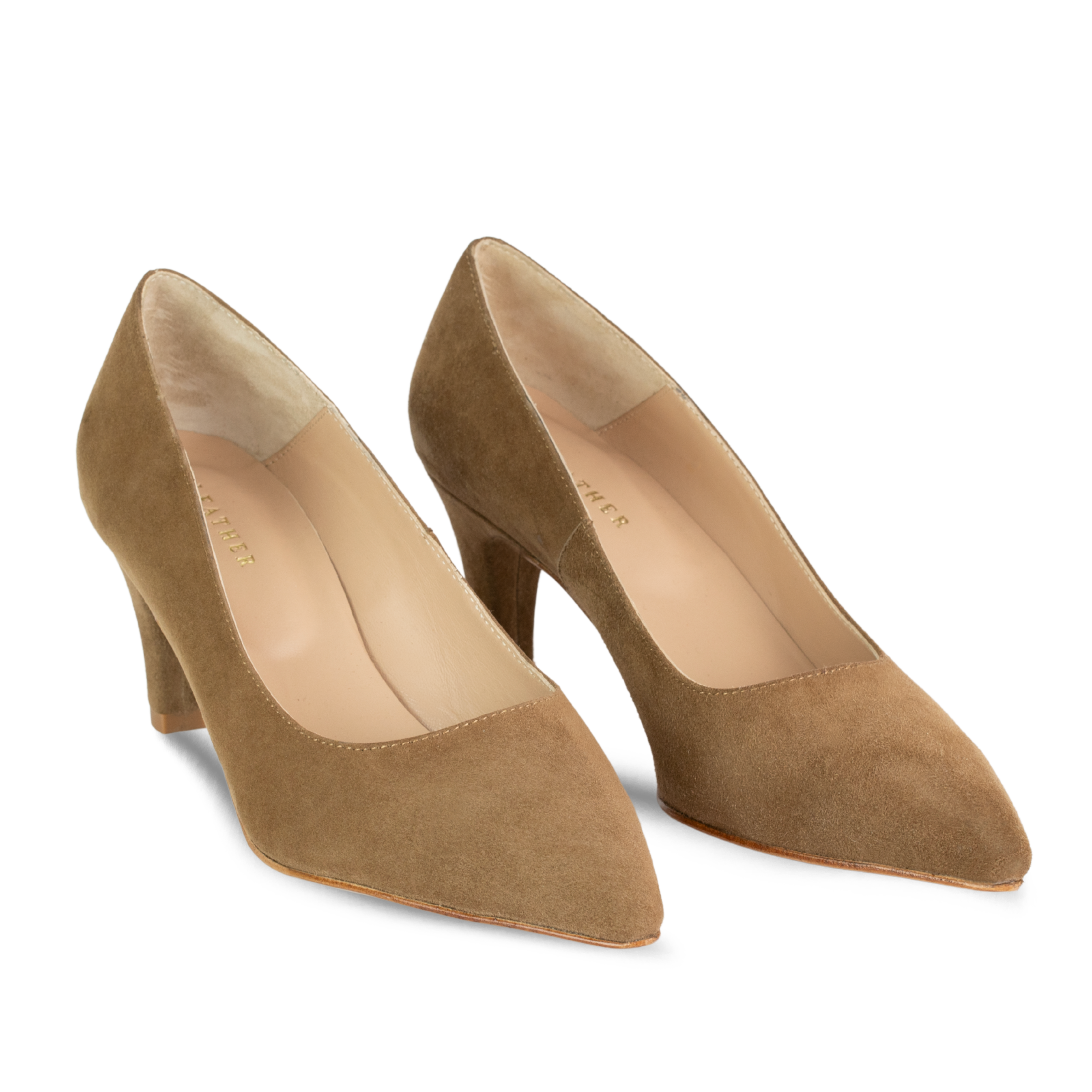 Poppy: Escarpins Femme - Daim Beige