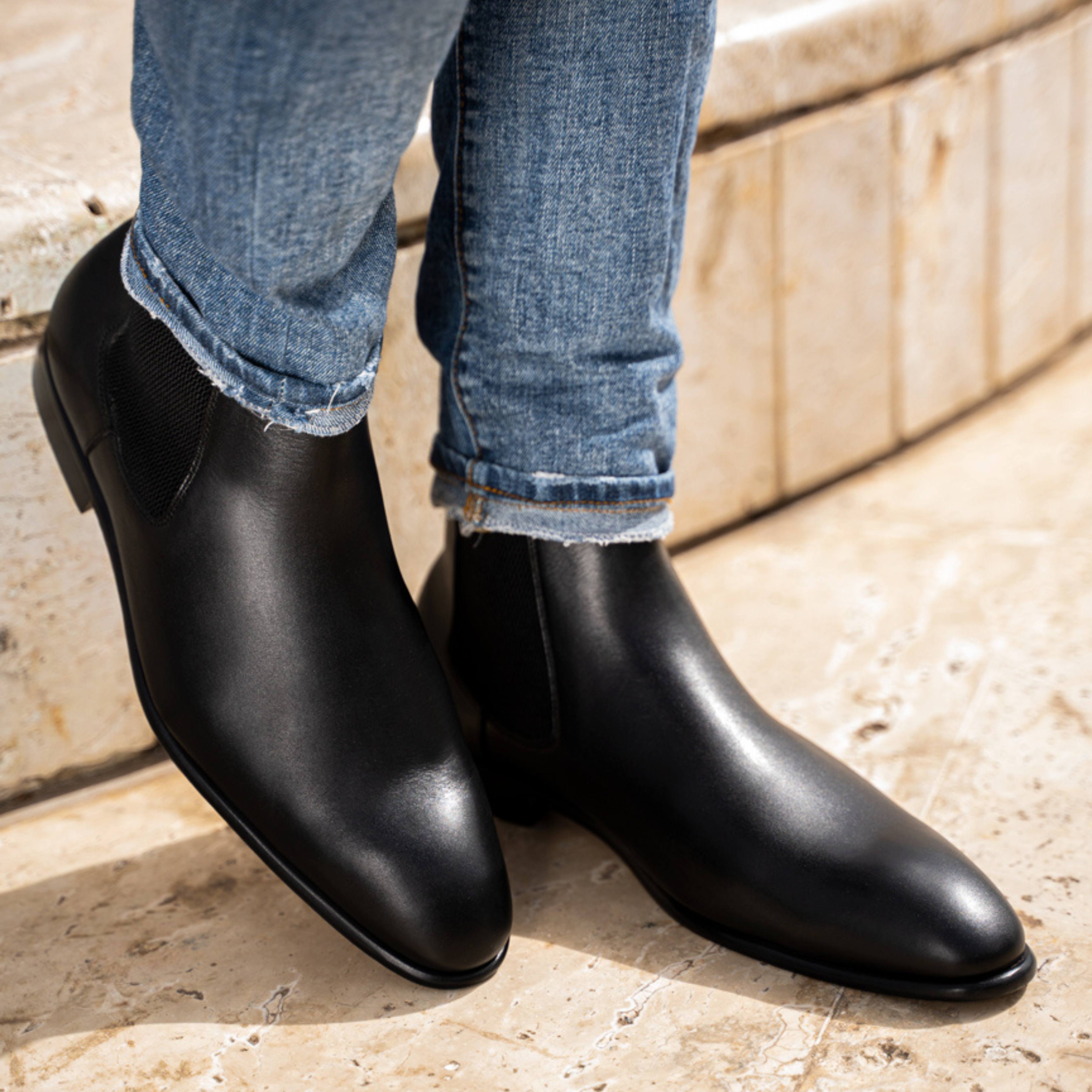 Alton: Chelsea Boots Homme - Cuir Noir