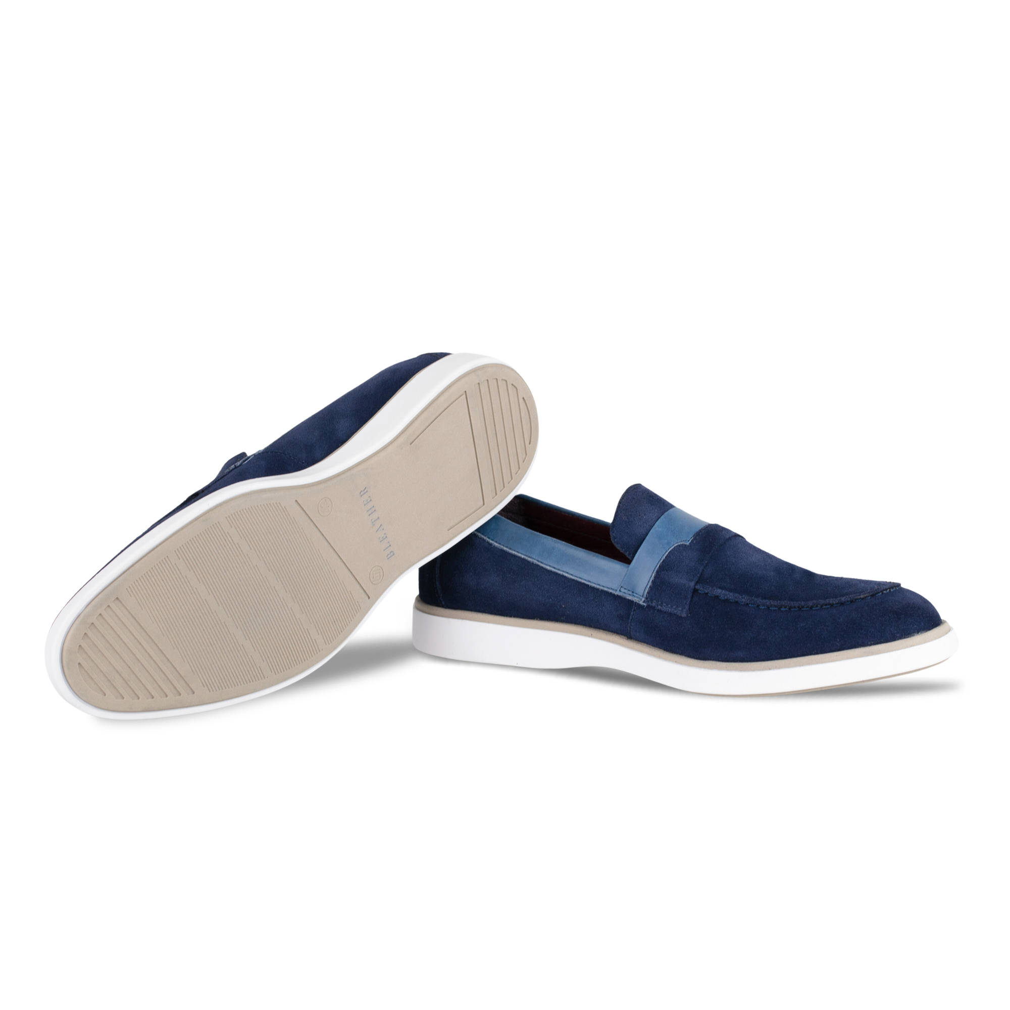 Phelps: Mocassin Homme - Daim Bleu