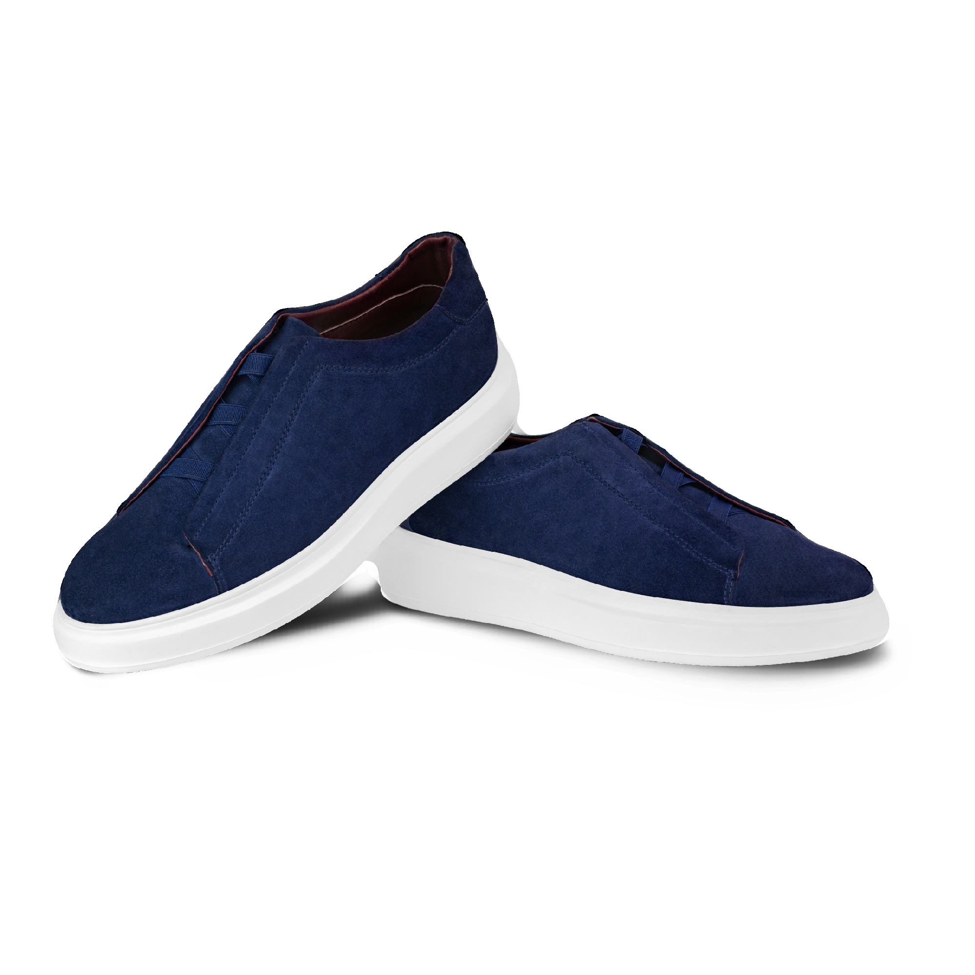 Johnson: Sneakers Homme - Daim Bleu