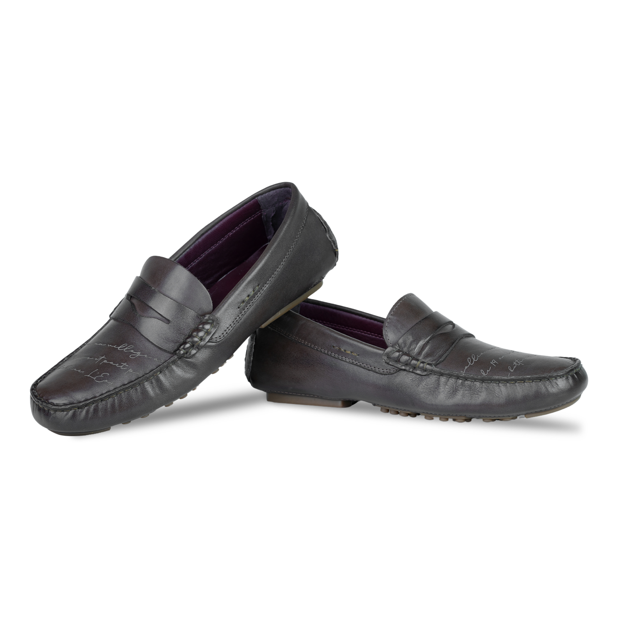 Gary: Mocassin Homme - Cuir Marron Gravé