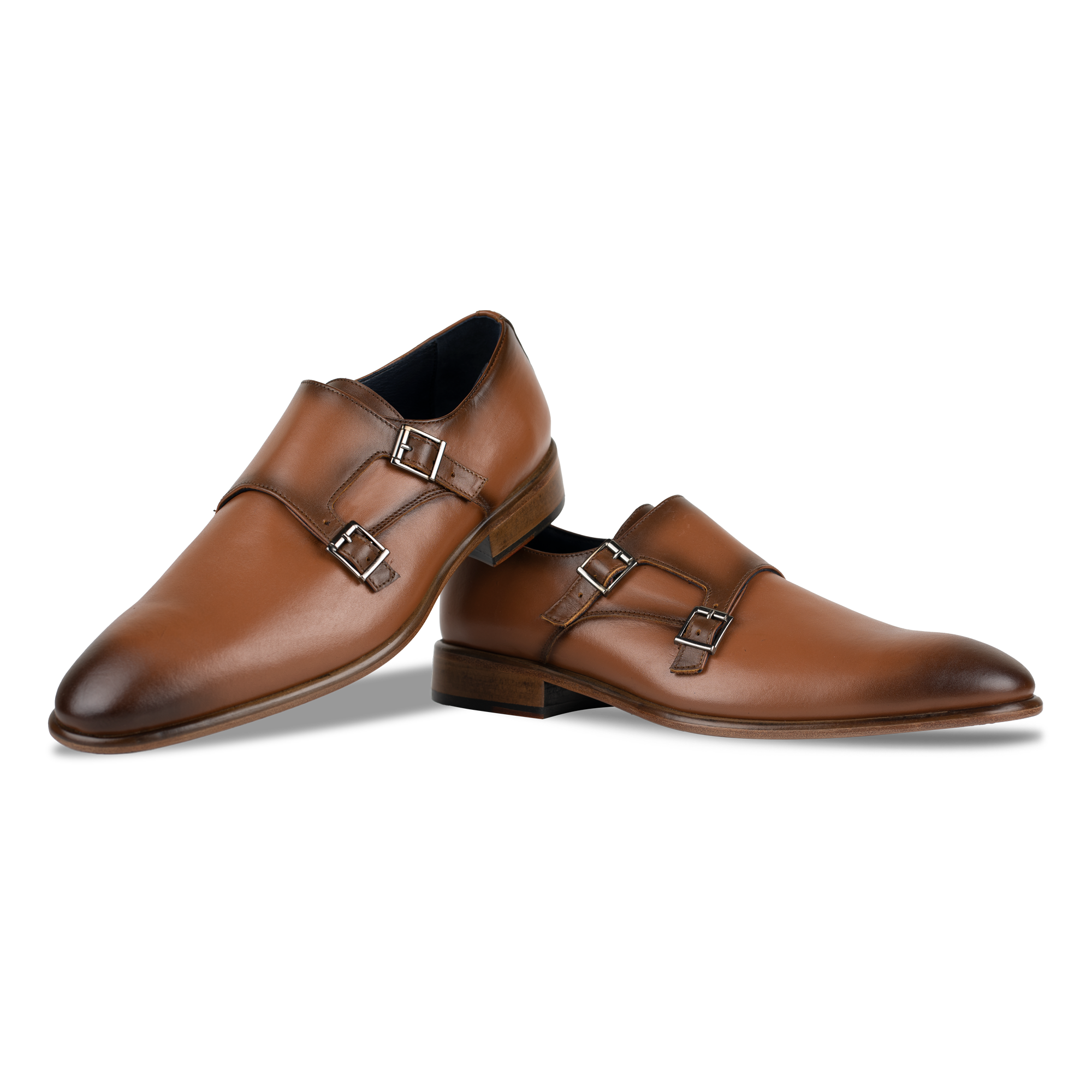 Budd: Chaussures à boucles - Cuir Cognac