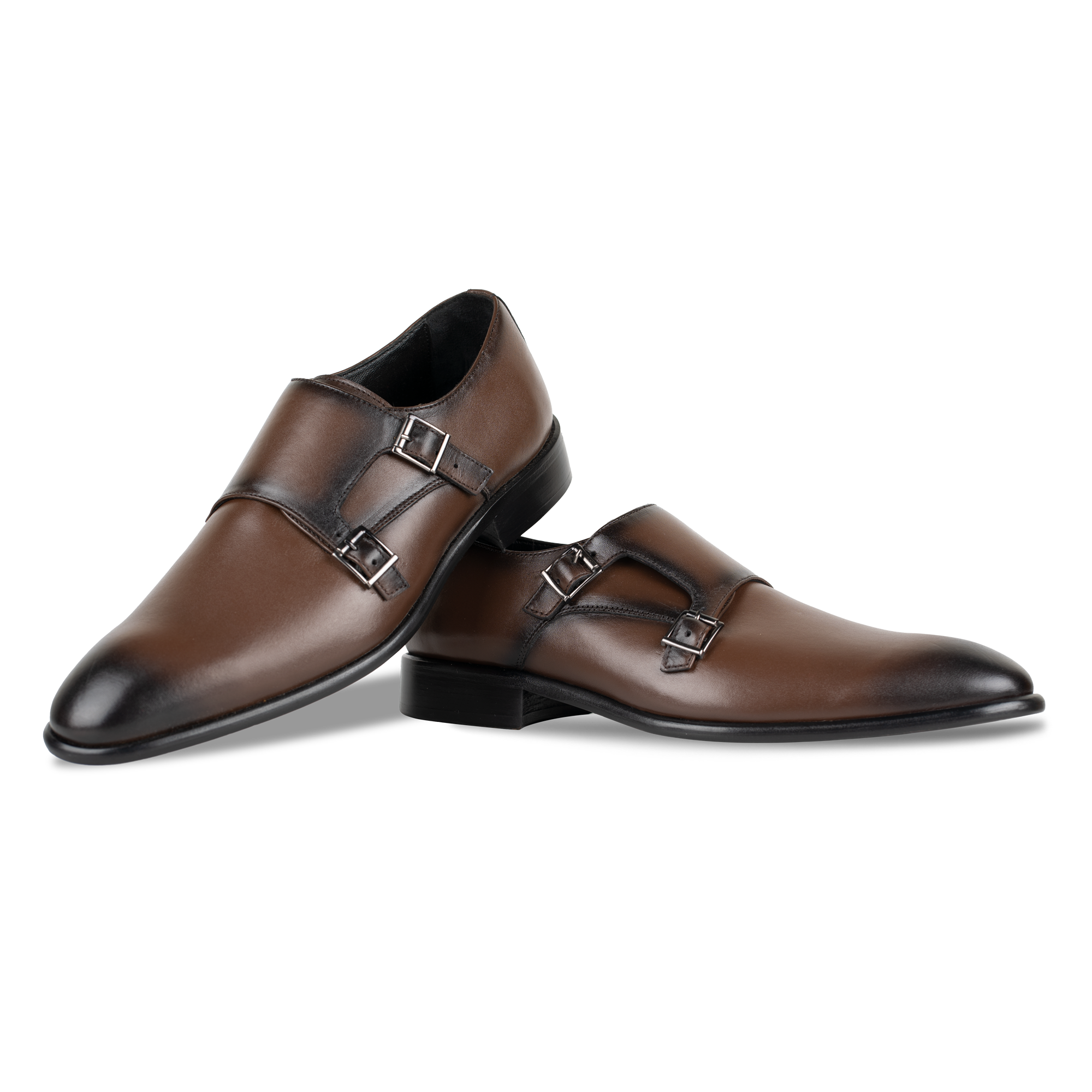 Budd: Chaussures à boucles - Cuir Marron