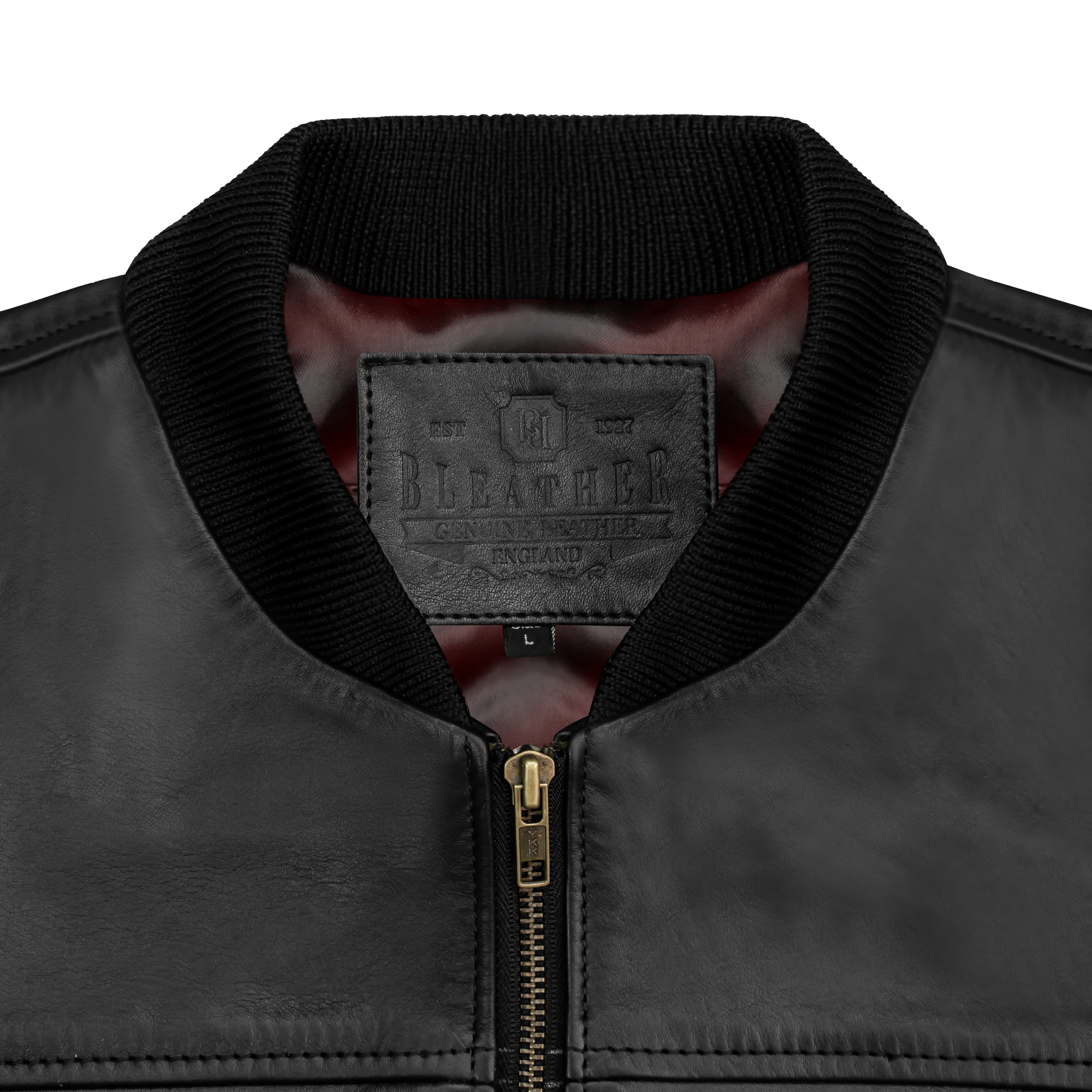 Bomber: Veste Hommes - Cuir Noir