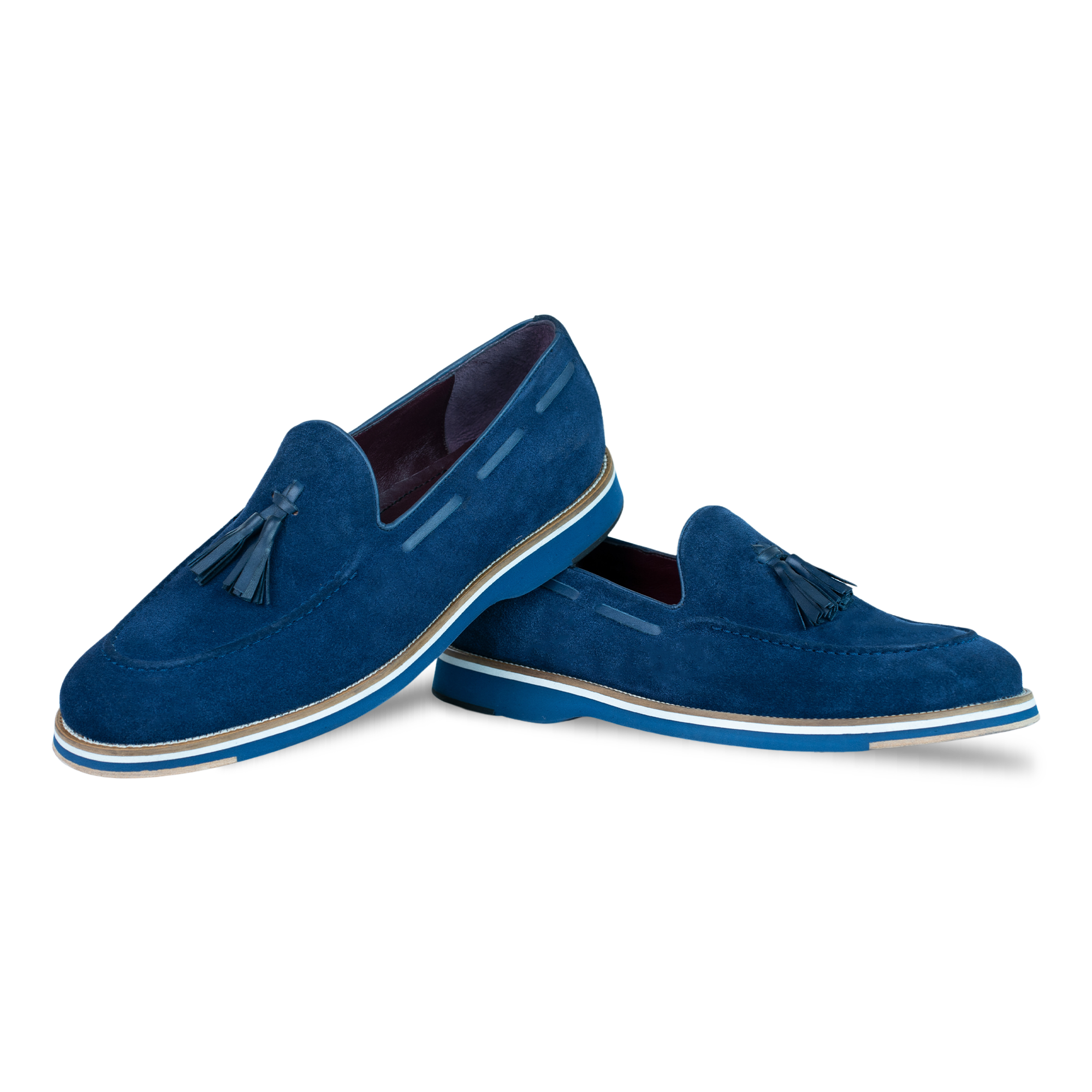 Harris: Mocassin Homme - Daim Bleu