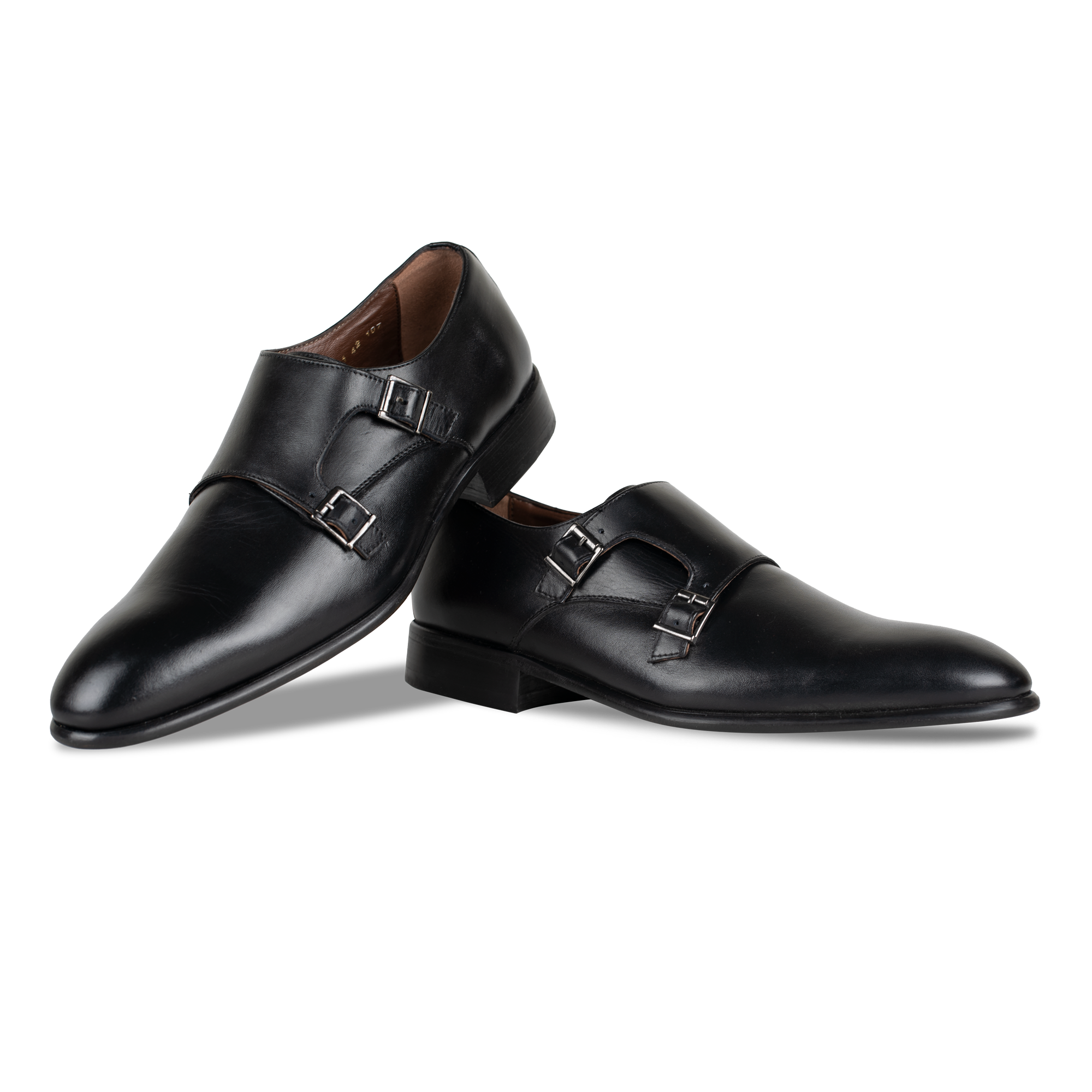 Budd: Chaussures à boucles - Cuir Noir