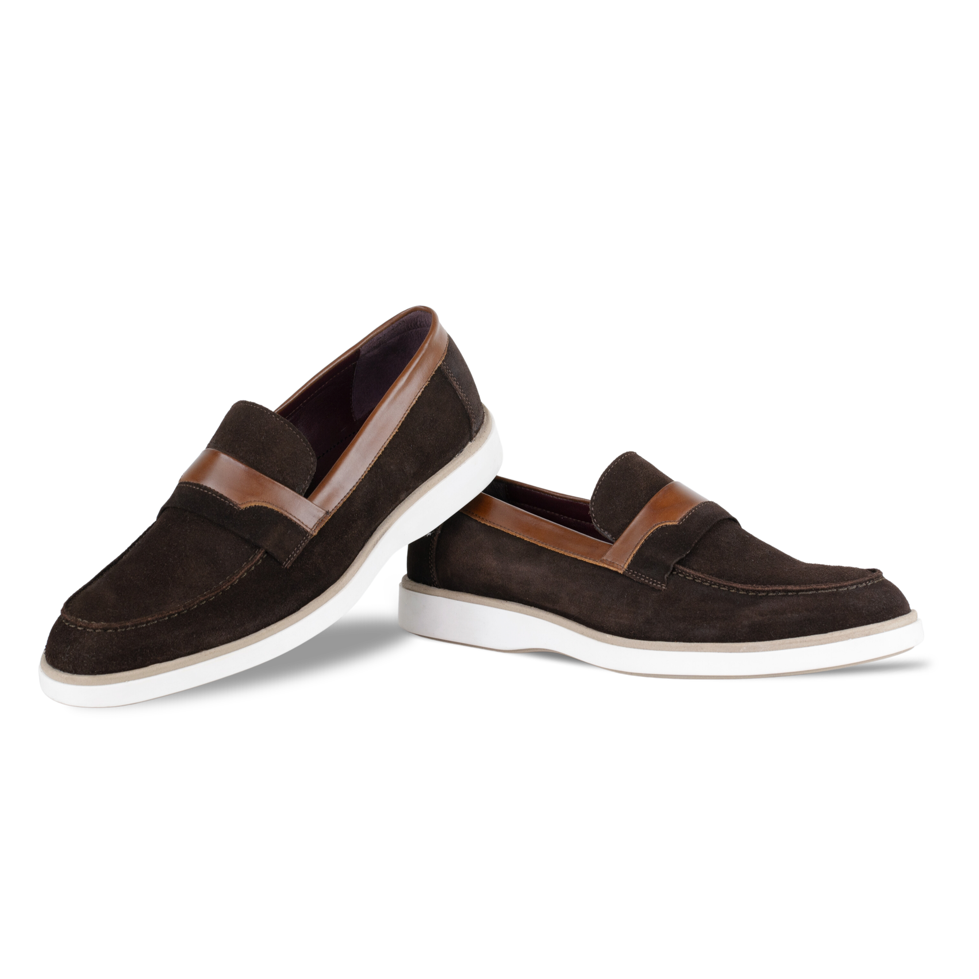 Phelps: Mocassin Homme - Daim Marron