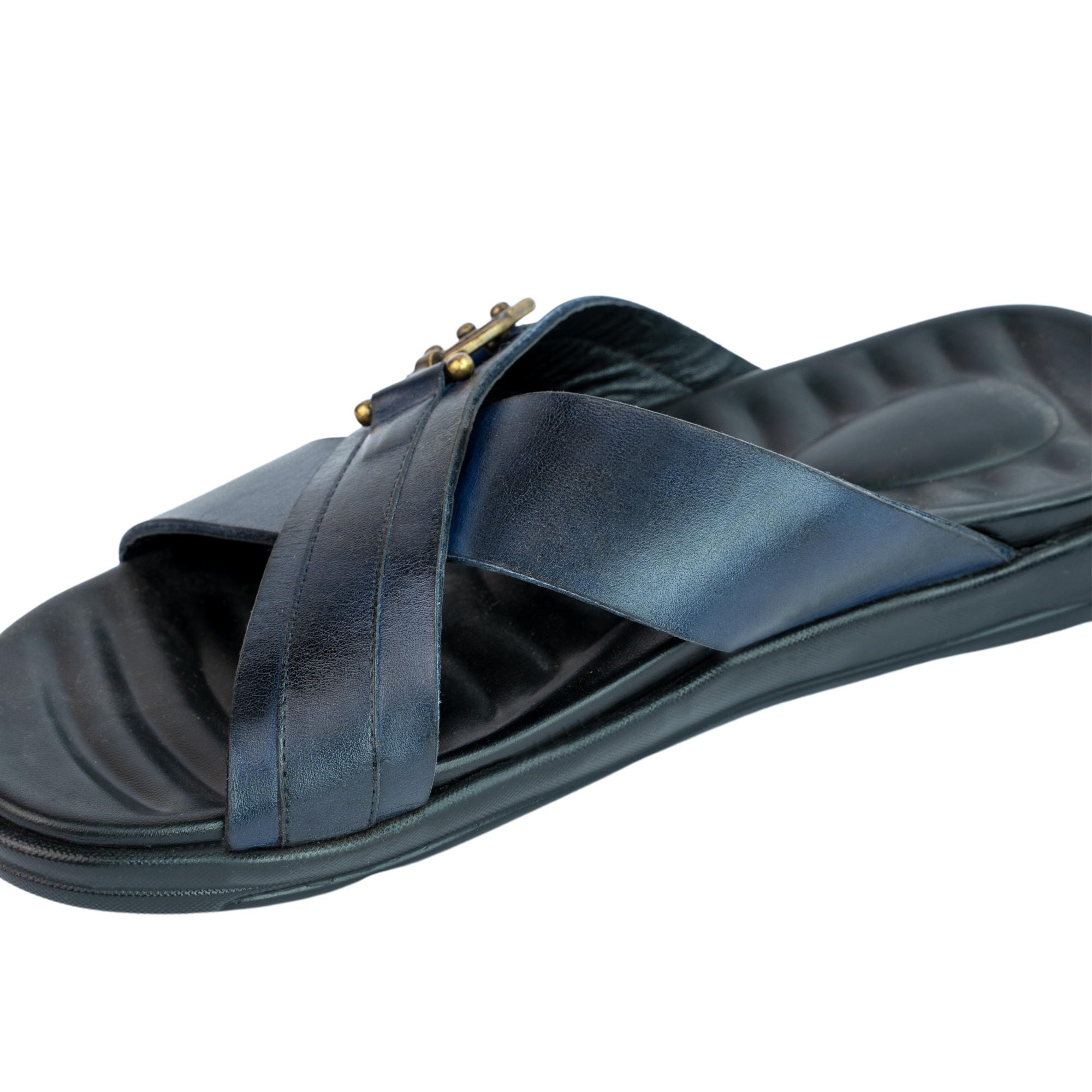 Oasis: Sandales Homme - Cuir Bleu