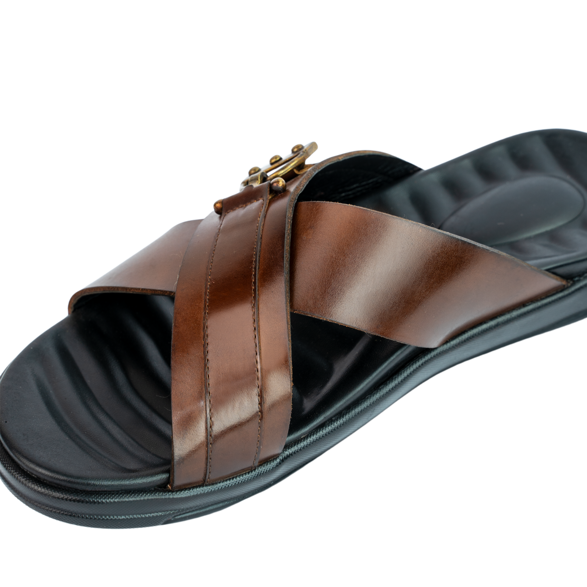 Oasis: Sandales Homme - Cuir Marron
