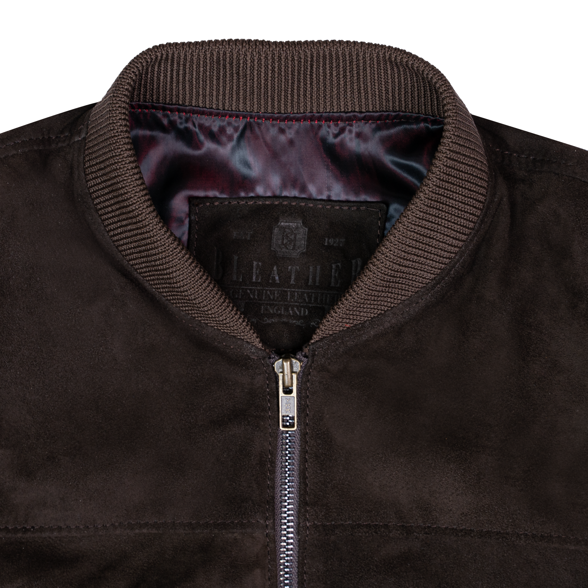 Bomber: Jacket Homme - Daim Marron