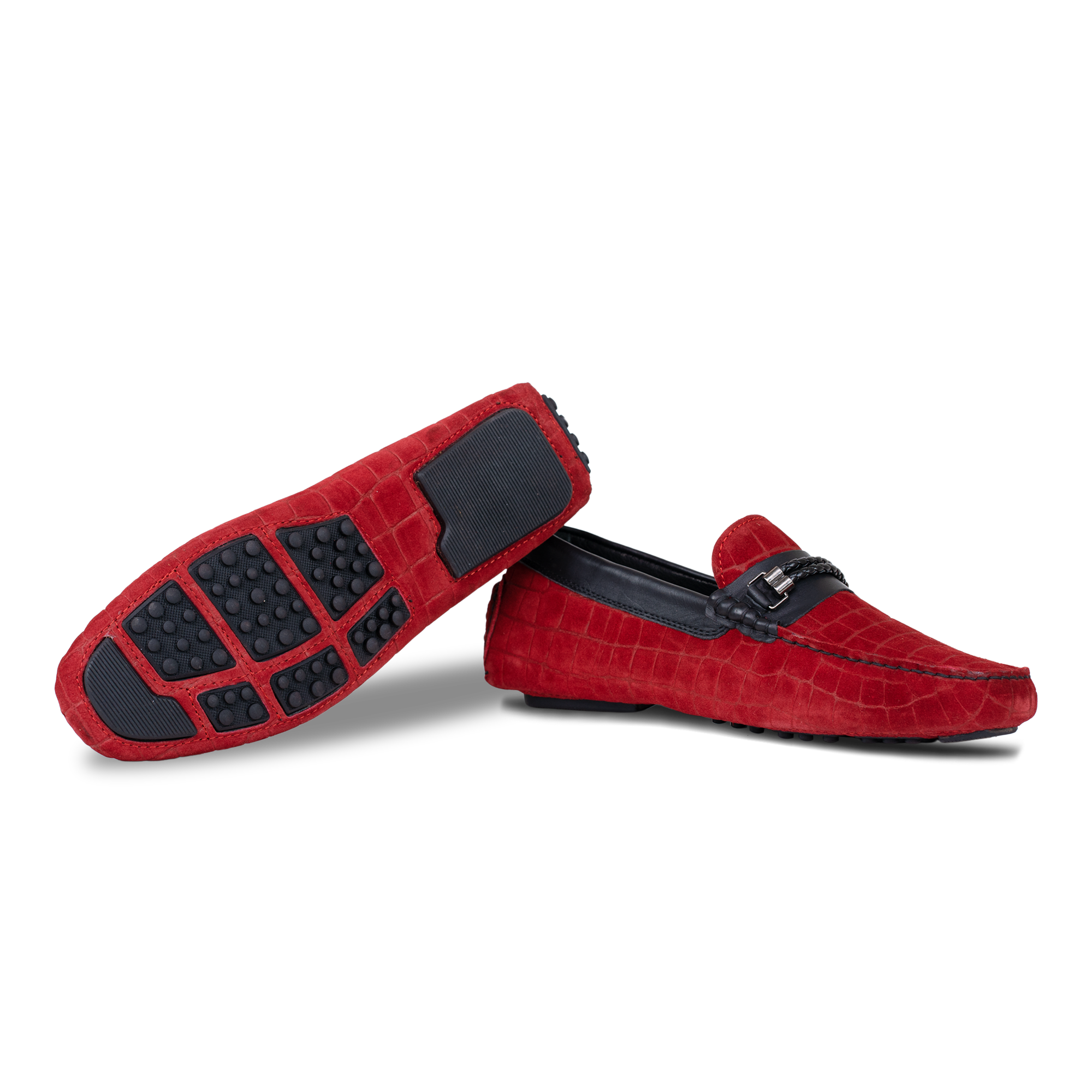 Oscar: Mocassin Homme - Daim Rouge