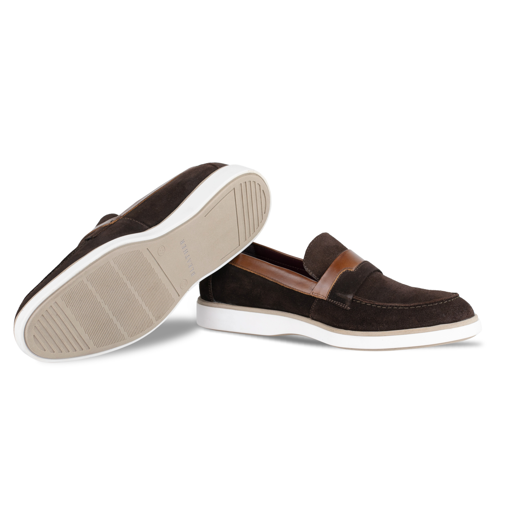 Phelps: Mocassin Homme - Daim Marron