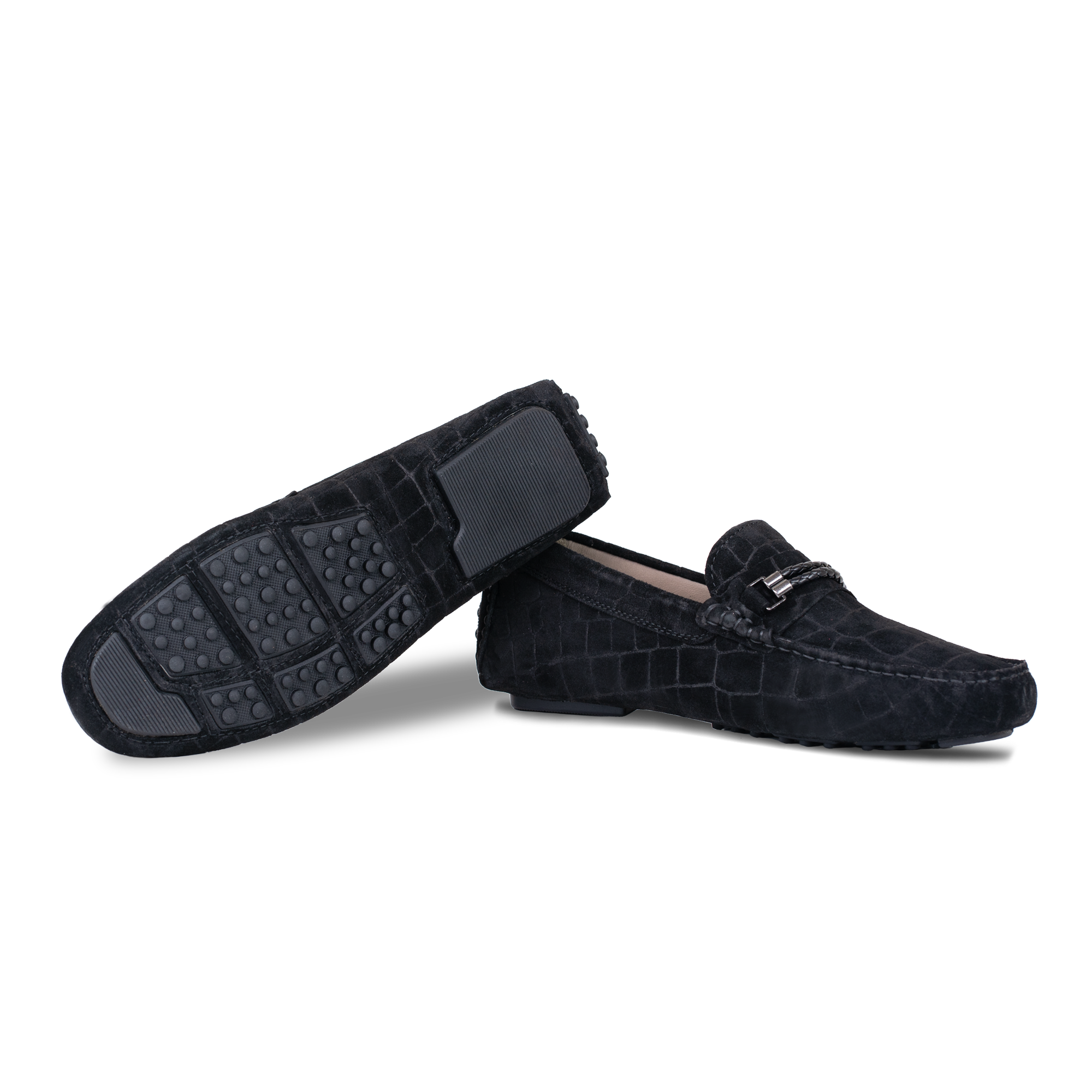 Oscar: Mocassin Homme - Daim Noir