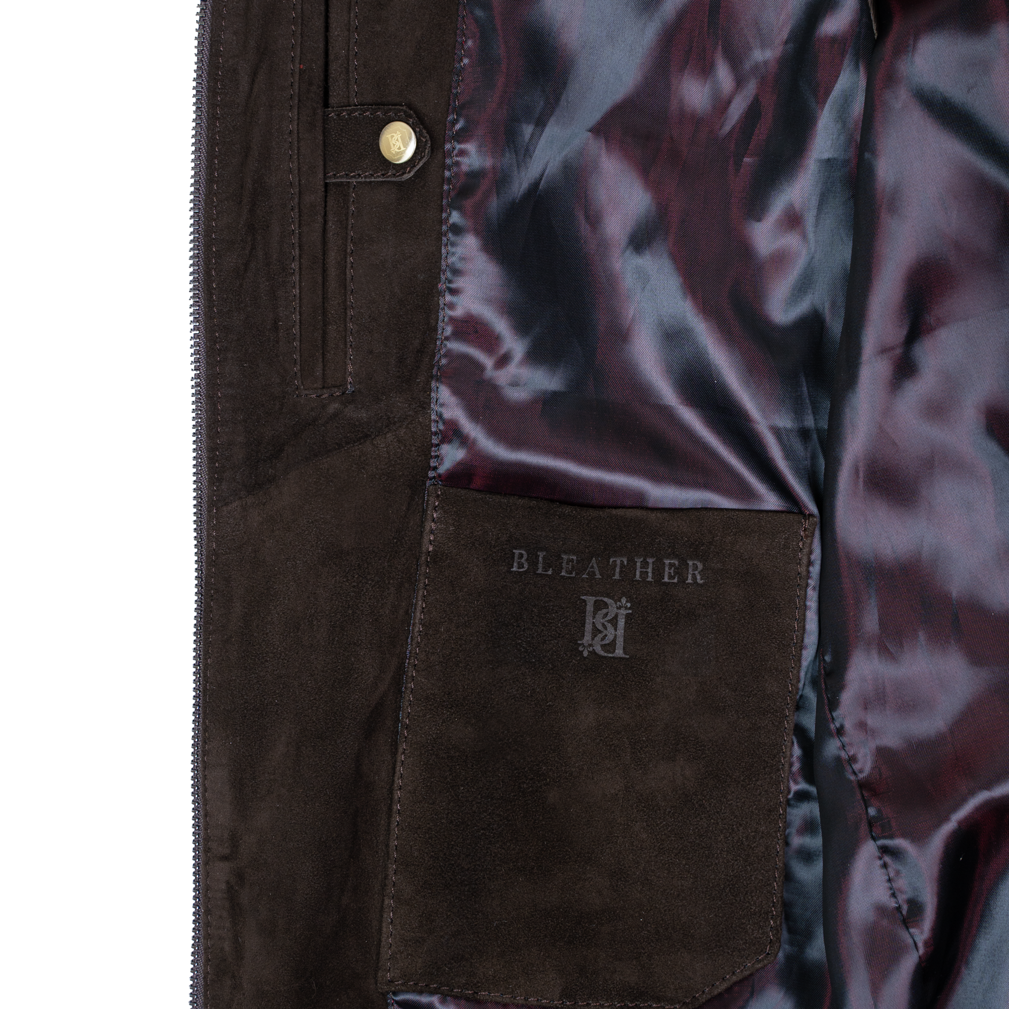 Bomber: Jacket Homme - Daim Marron