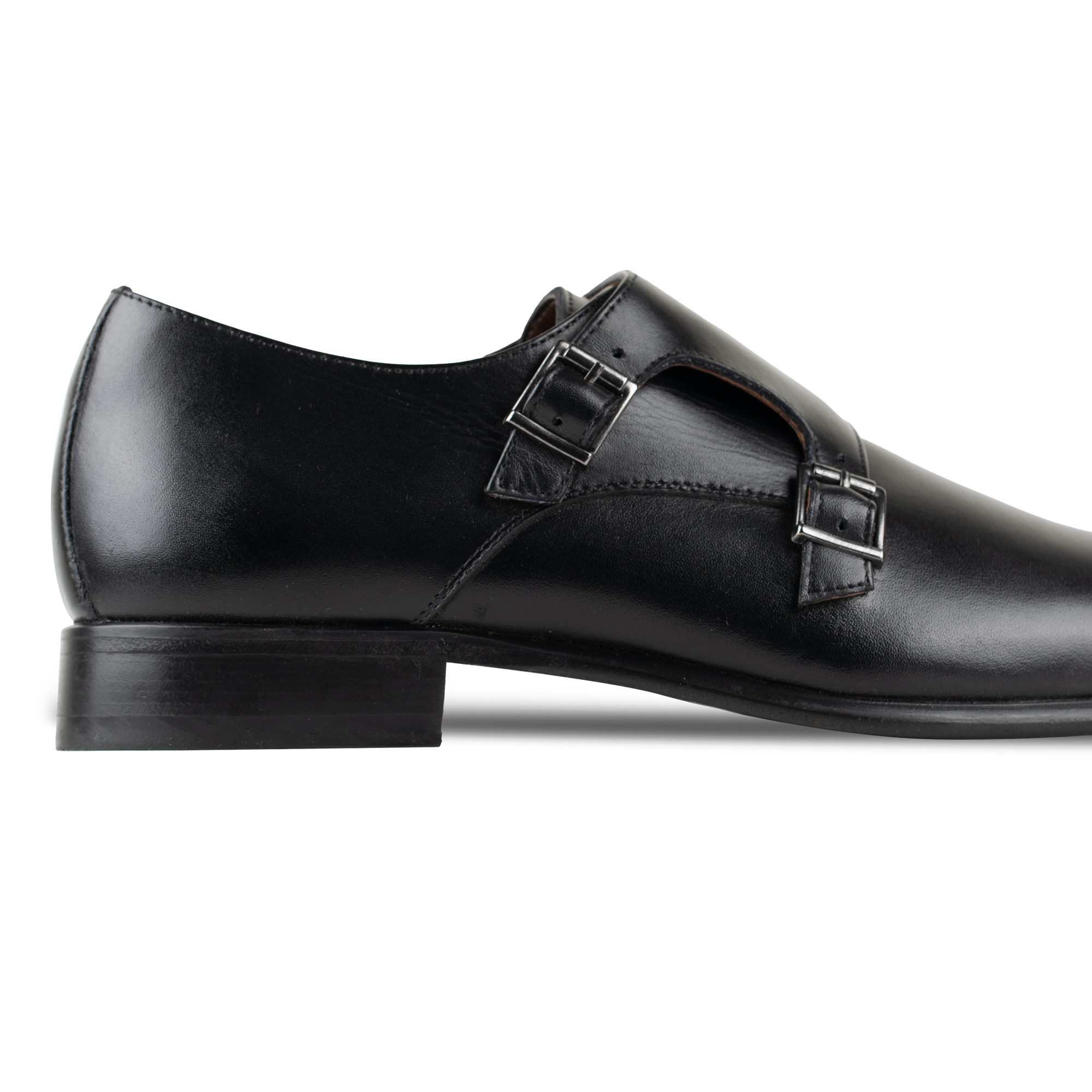 Budd: Chaussures à boucles - Cuir Noir