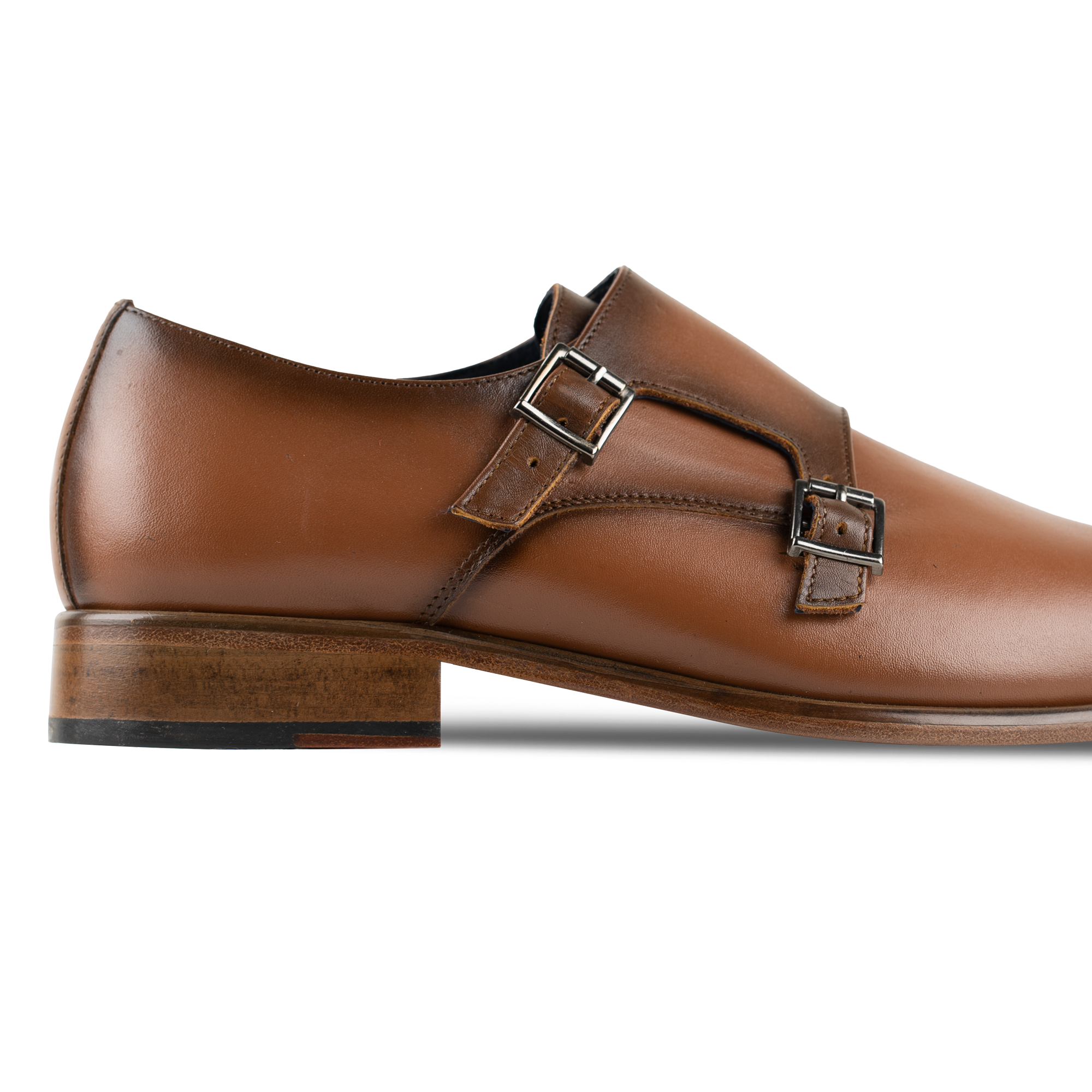 Budd: Chaussures à boucles - Cuir Cognac