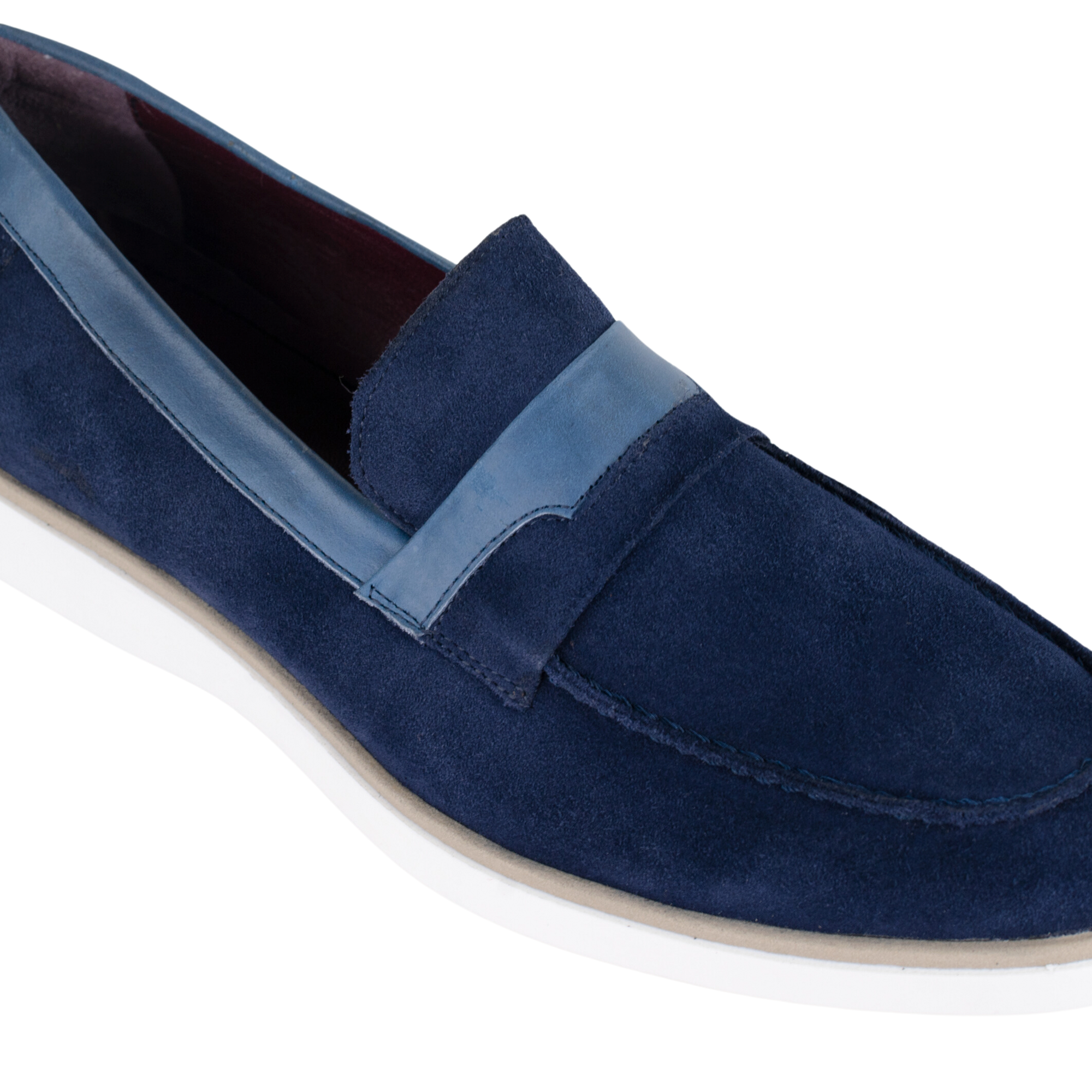 Phelps: Mocassin Homme - Daim Bleu