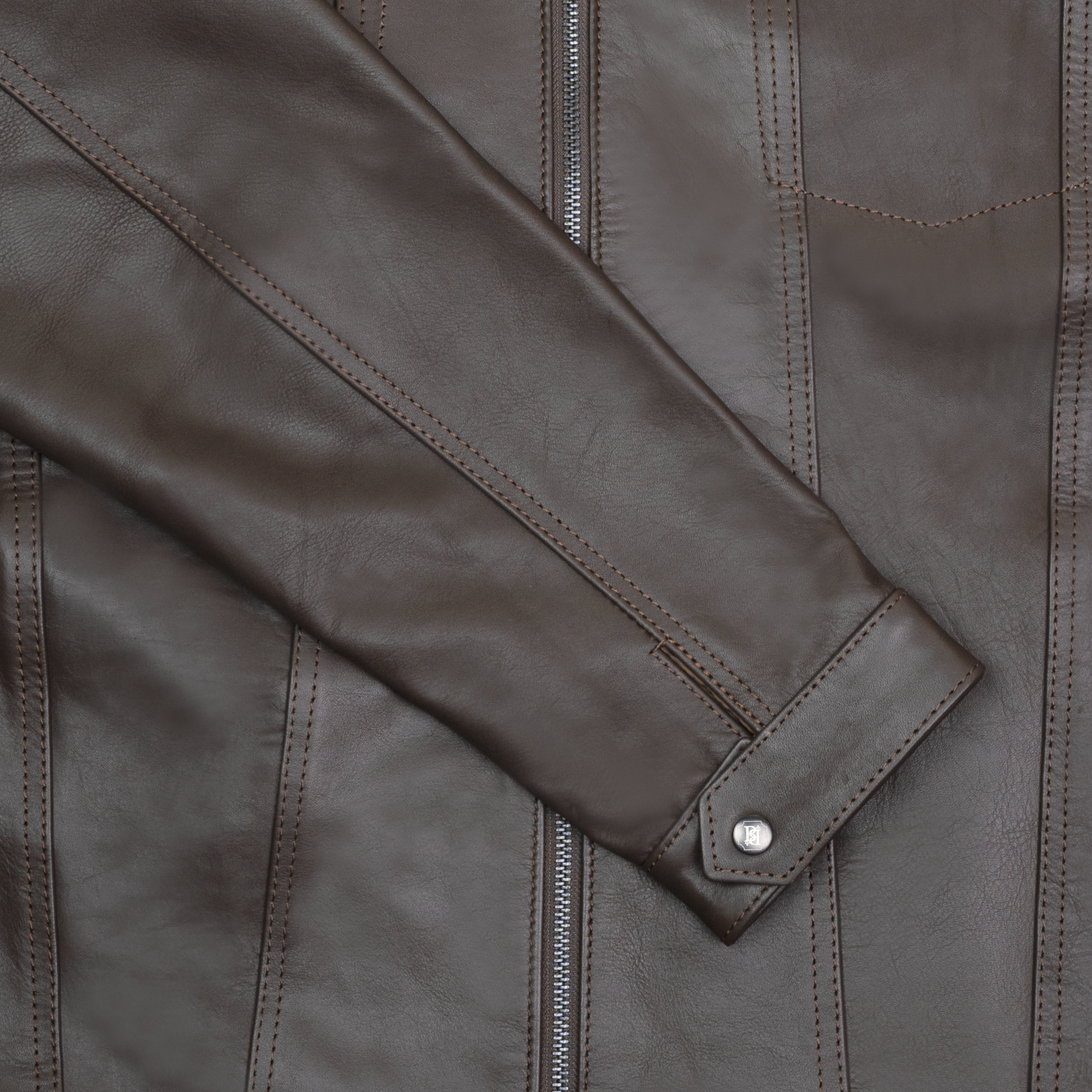 Brixton: Jacket Homme - Cuir Marron