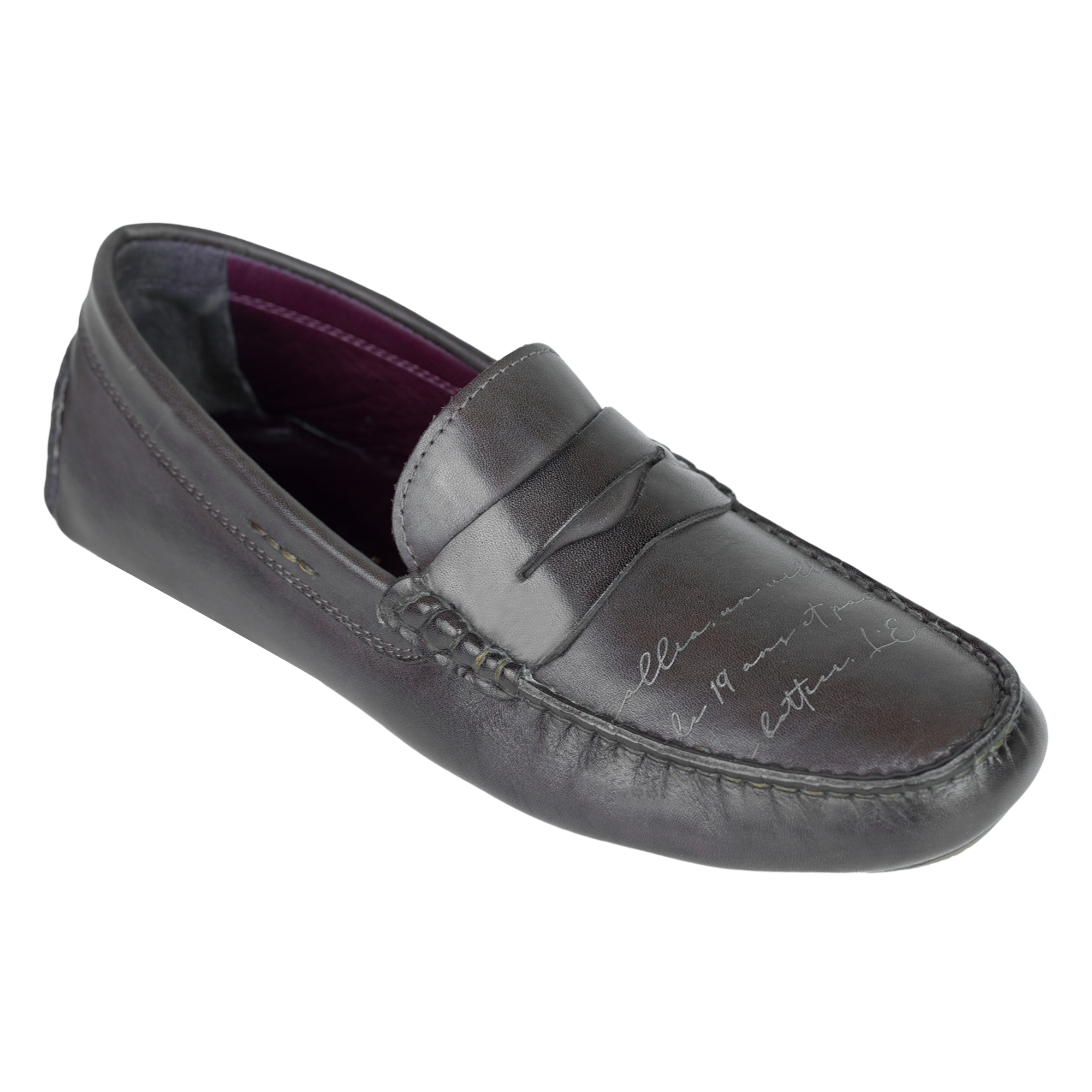 Gary: Mocassin Homme - Cuir Marron Gravé