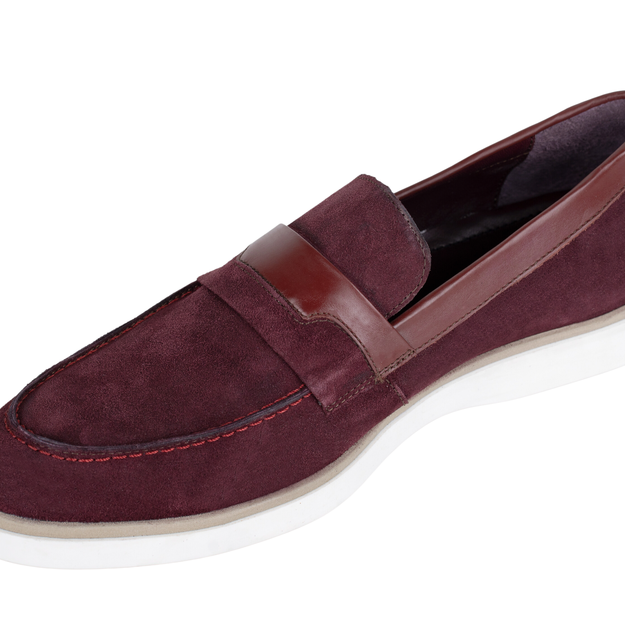 Phelps: Mocassin Homme - Daim Bordeaux
