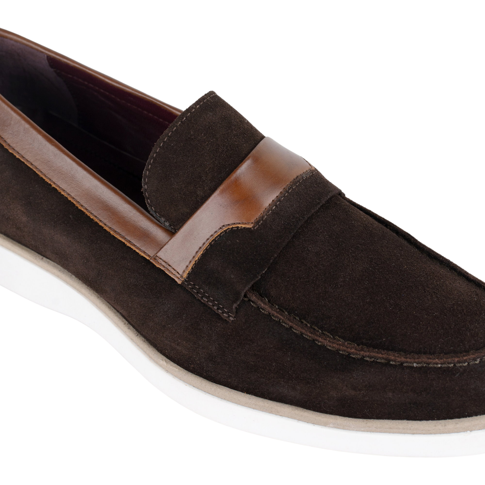 Phelps: Mocassin Homme - Daim Marron
