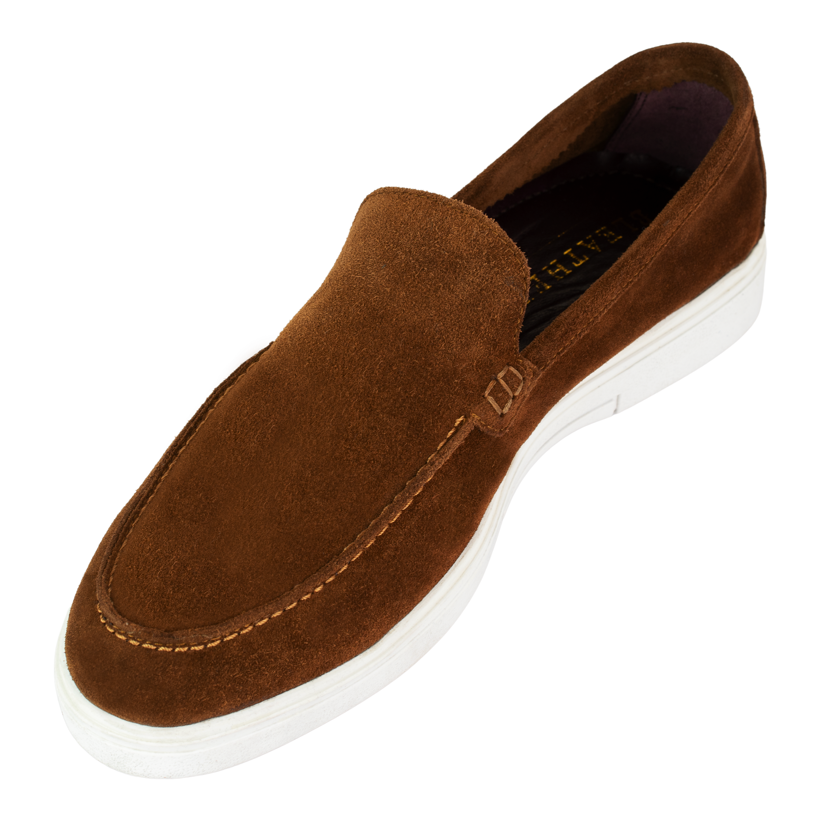 Preston : Mocassin Homme - Daim Camel