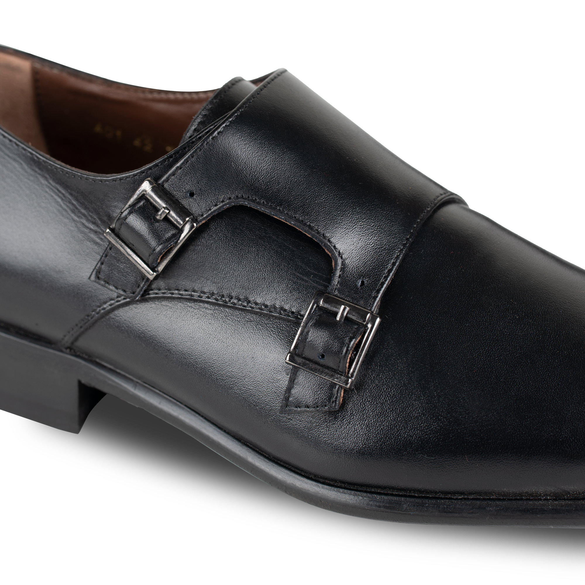 Budd: Chaussures à boucles - Cuir Noir