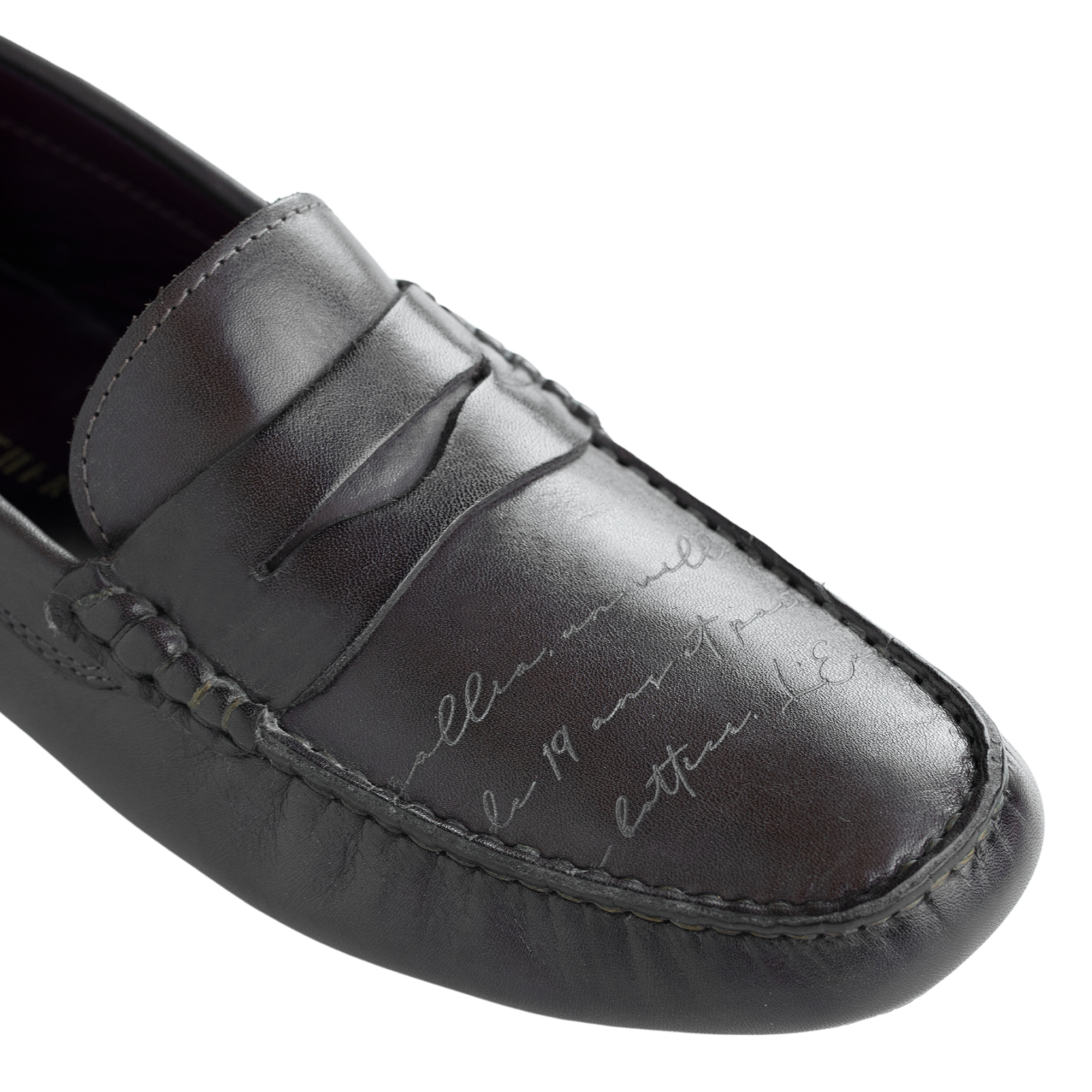 Gary: Mocassin Homme - Cuir Marron Gravé