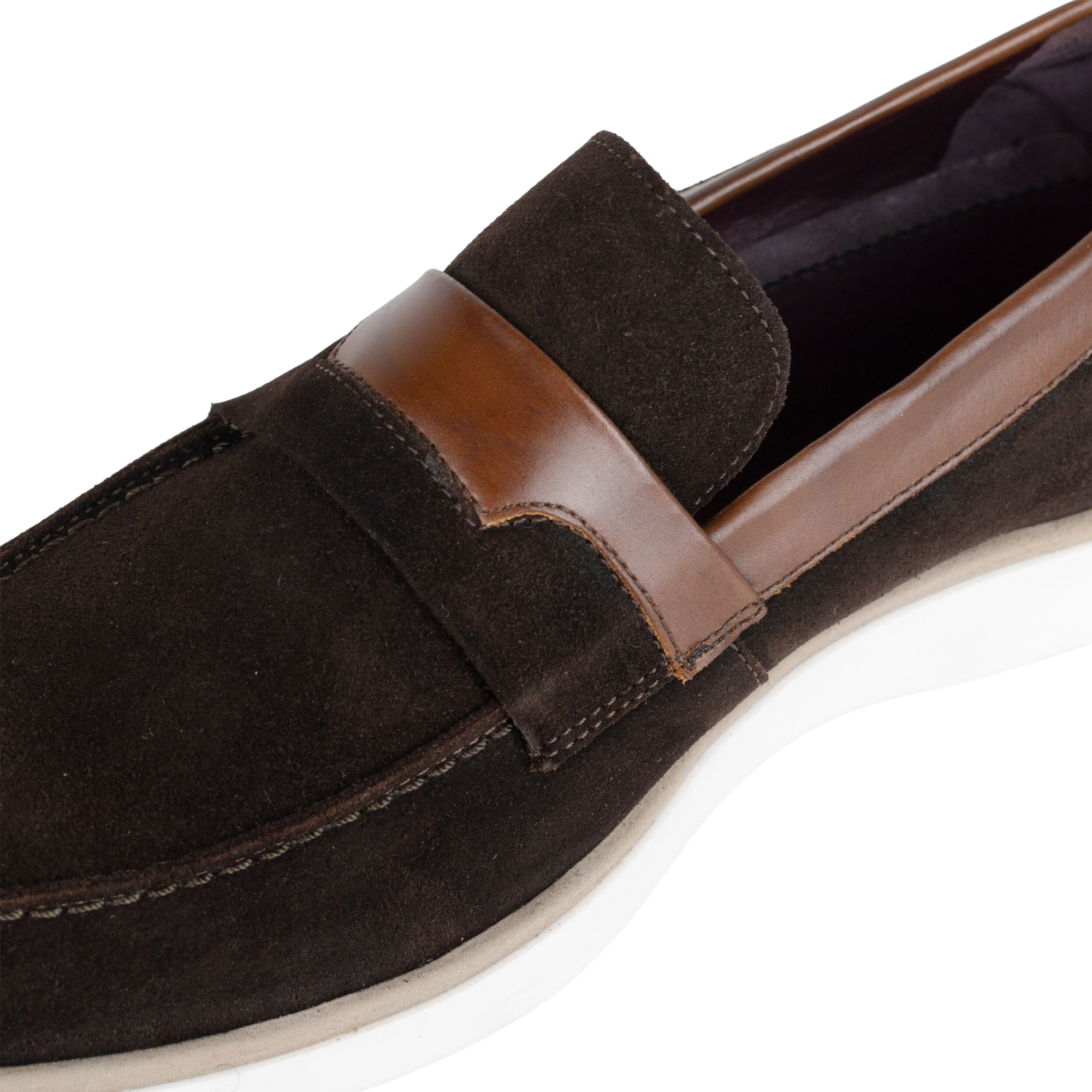 Phelps: Mocassin Homme - Daim Marron