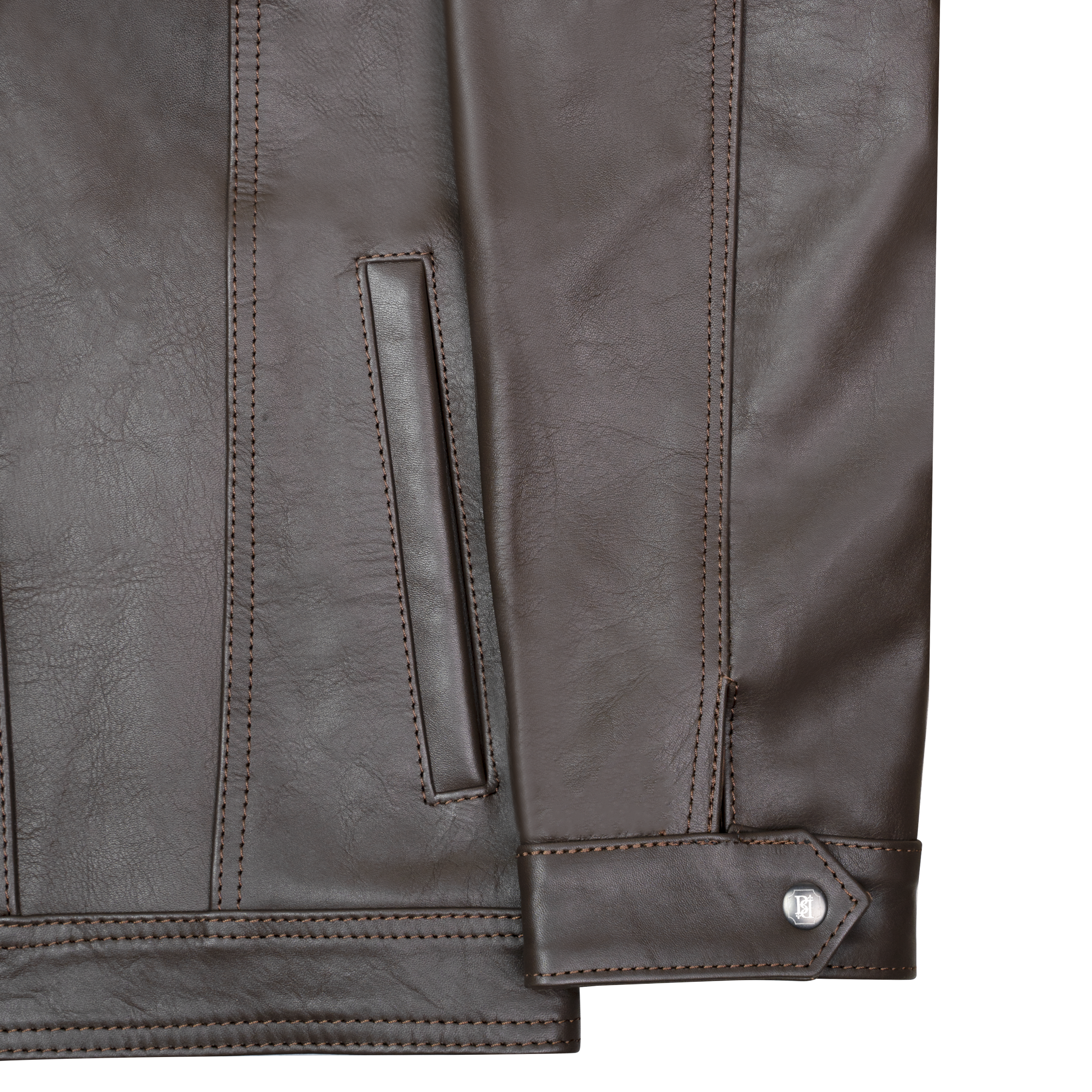 Brixton: Jacket Homme - Cuir Marron