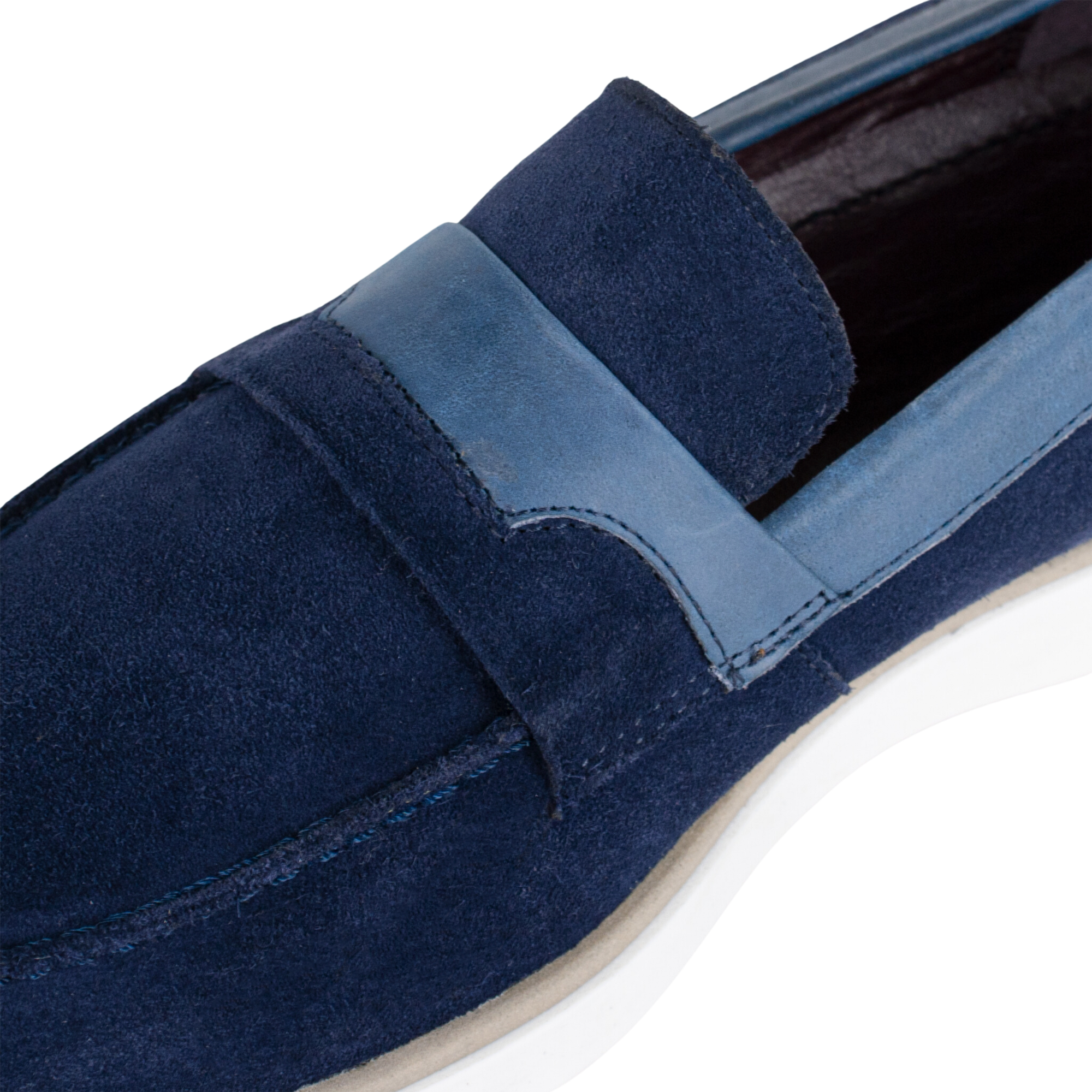 Phelps: Mocassin Homme - Daim Bleu