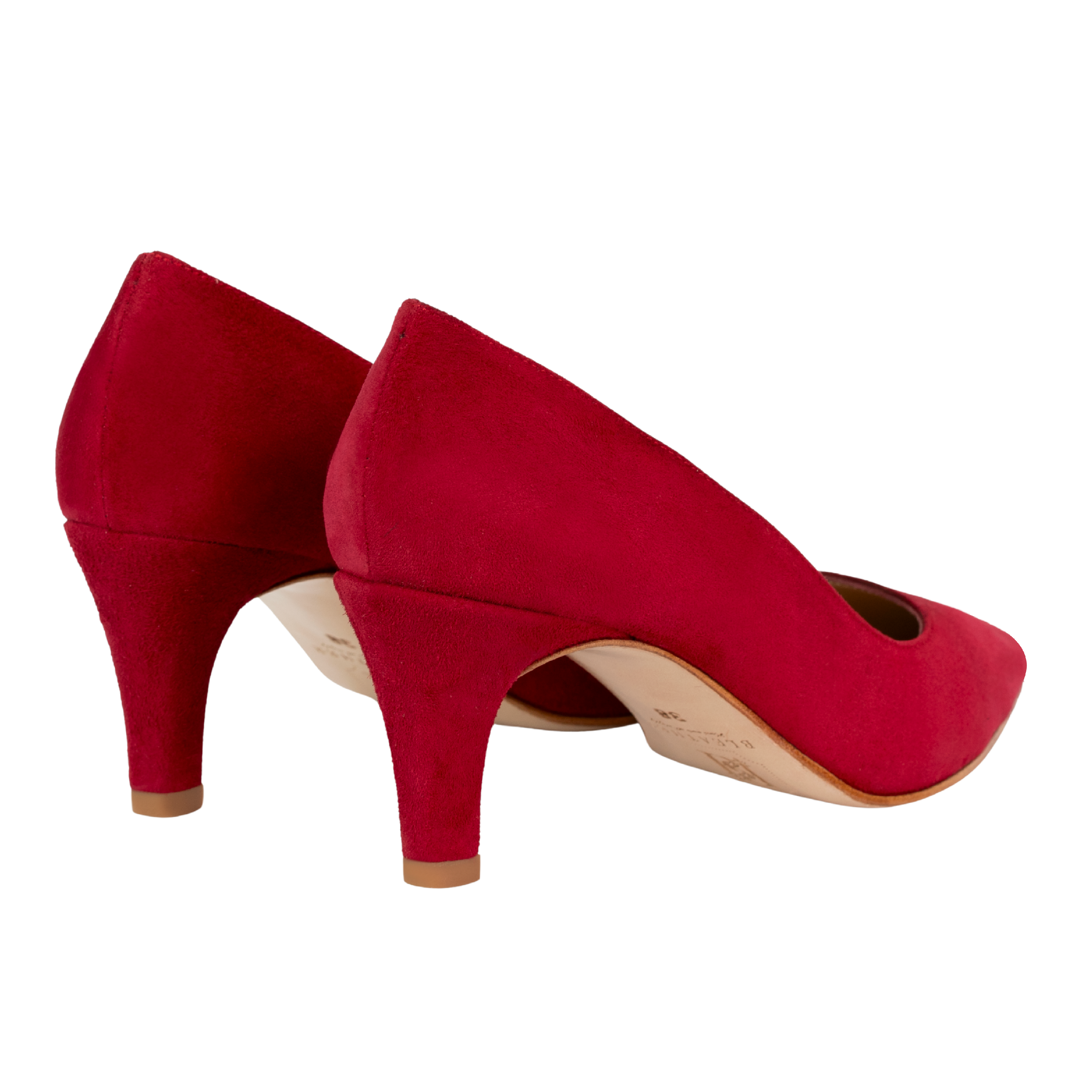 Poppy: Escarpins Femme - Daim Rouge Framboise