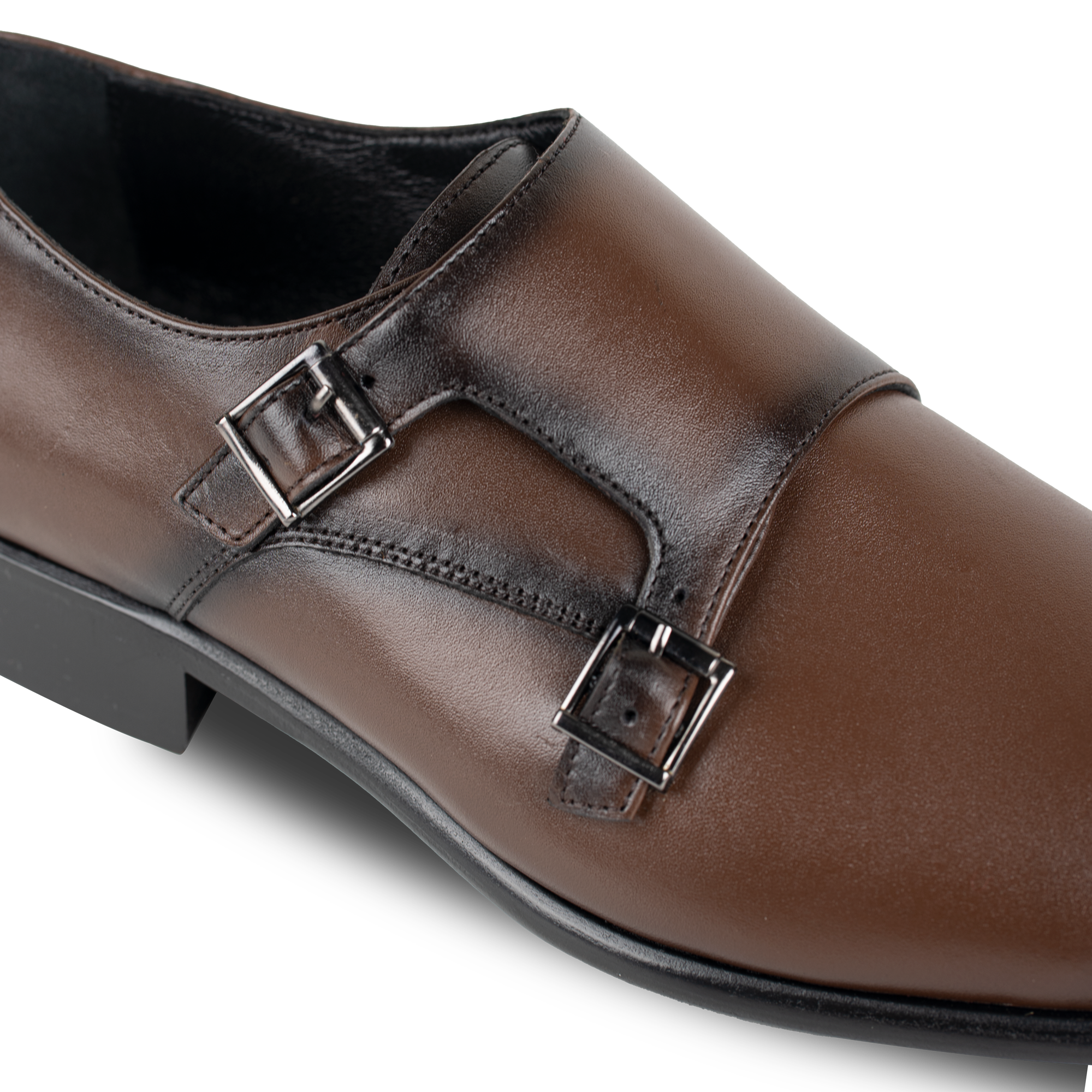 Budd: Chaussures à boucles - Cuir Marron