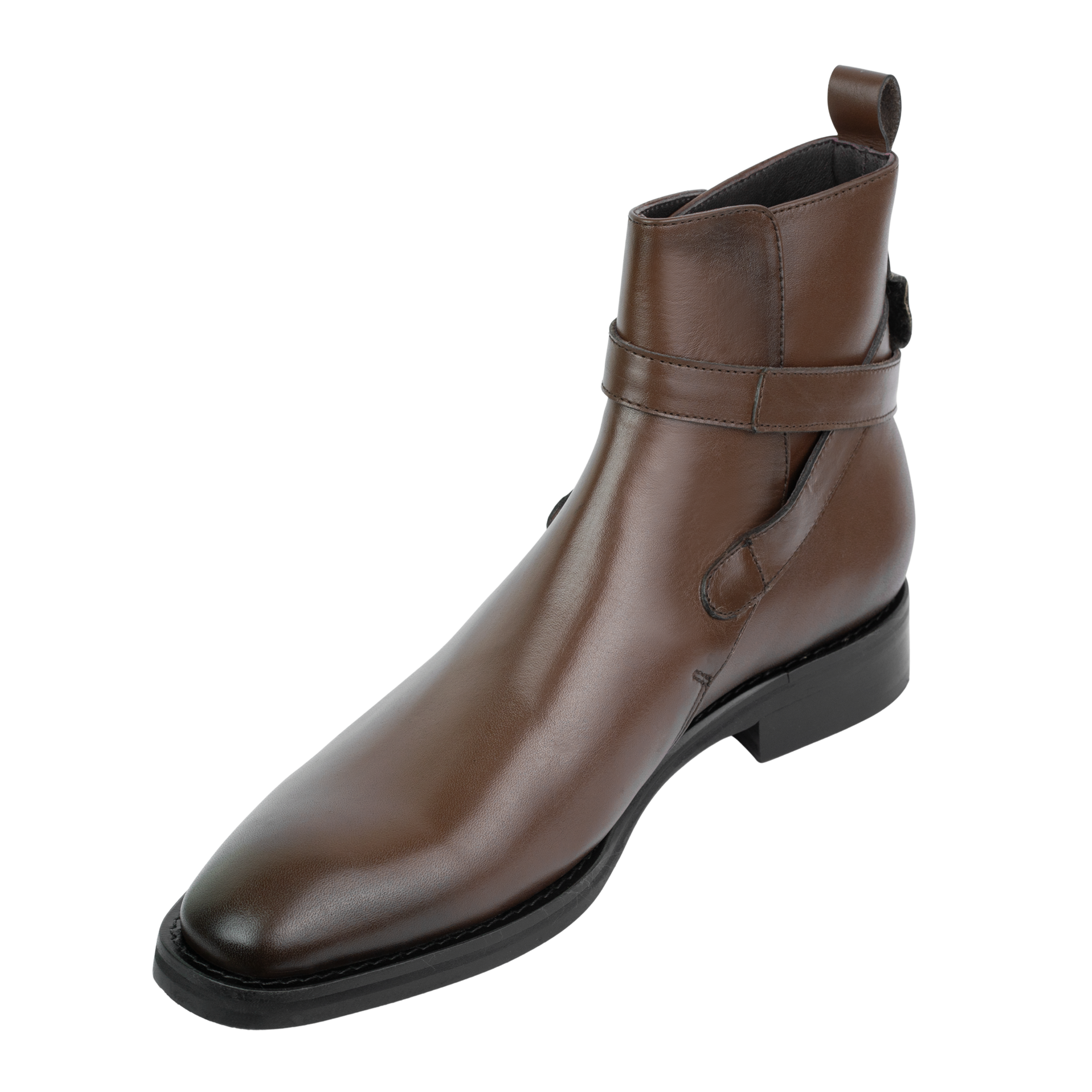 Ashem: Boots Homme - Cuir Marron