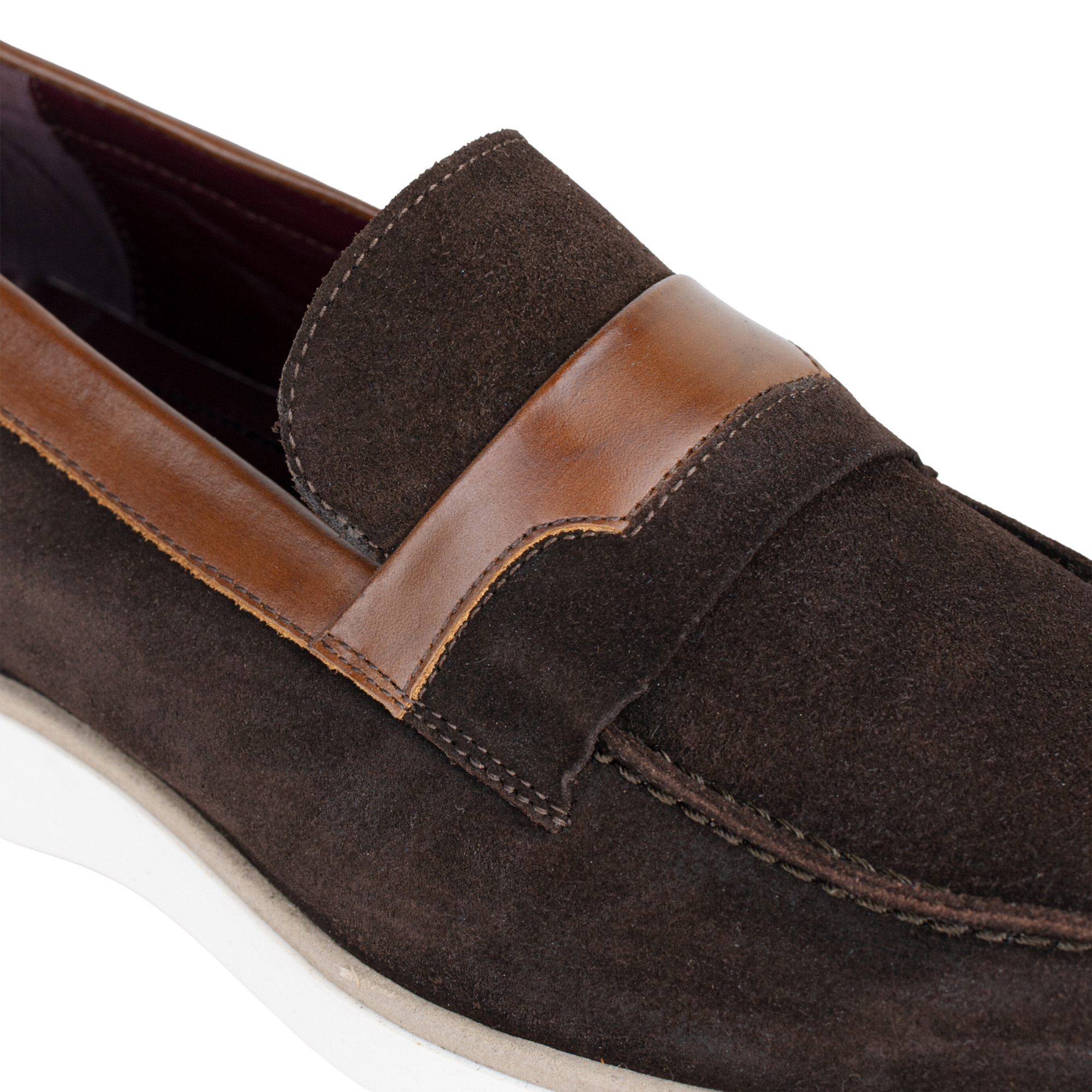 Phelps: Mocassin Homme - Daim Marron