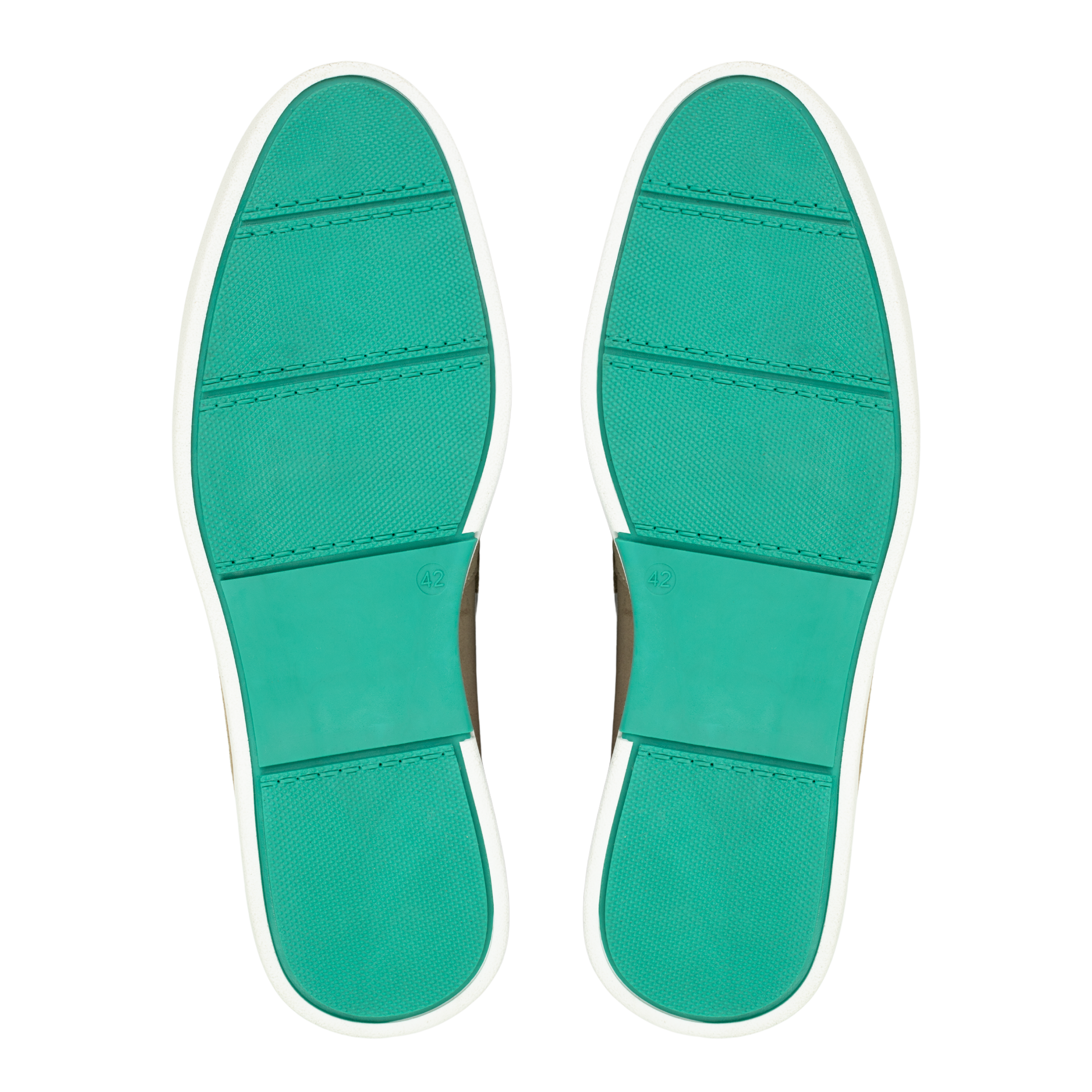 Rafter: Mocassin Homme - Daim Beige/Vert