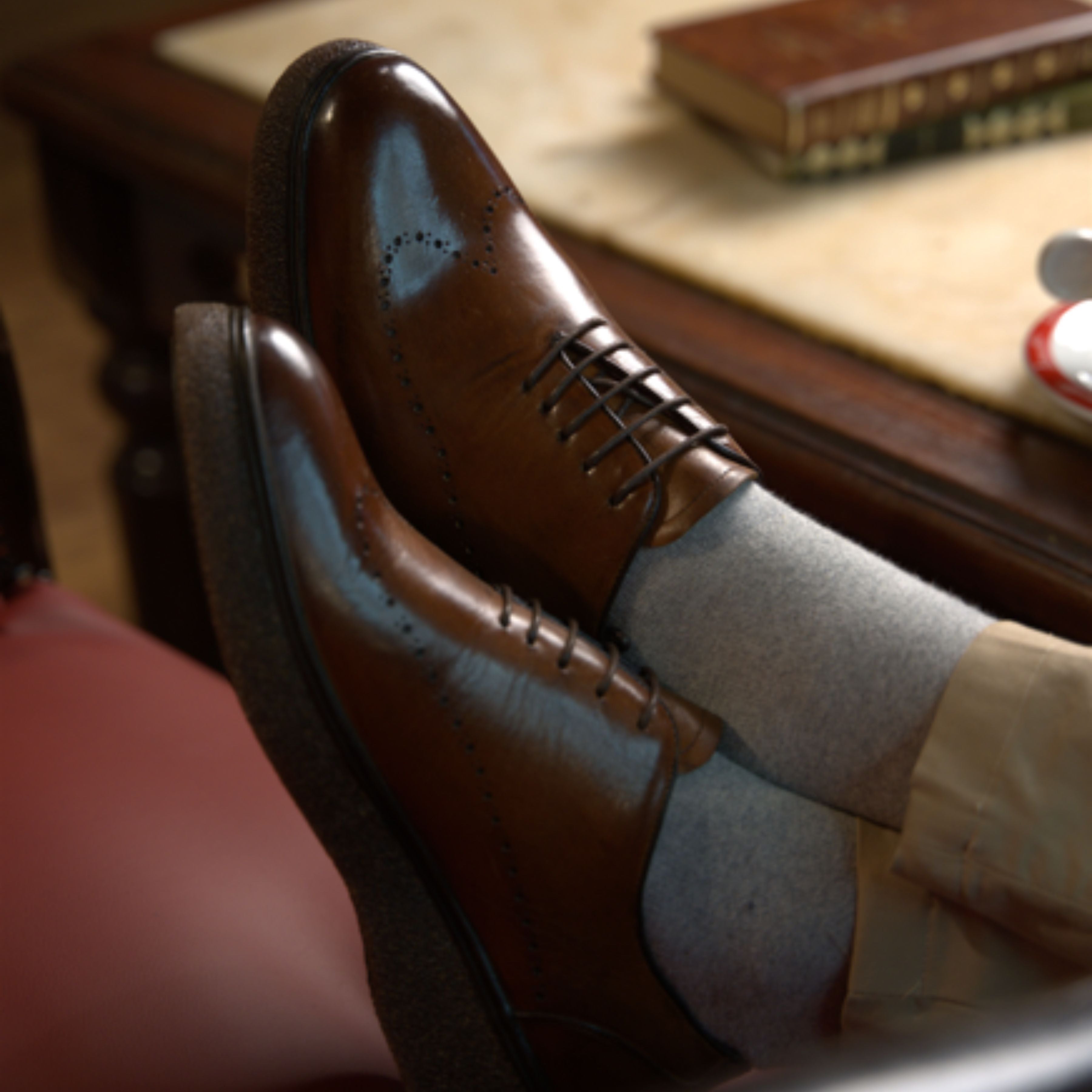 Kostner: Richelieu Homme - Cuir Cognac