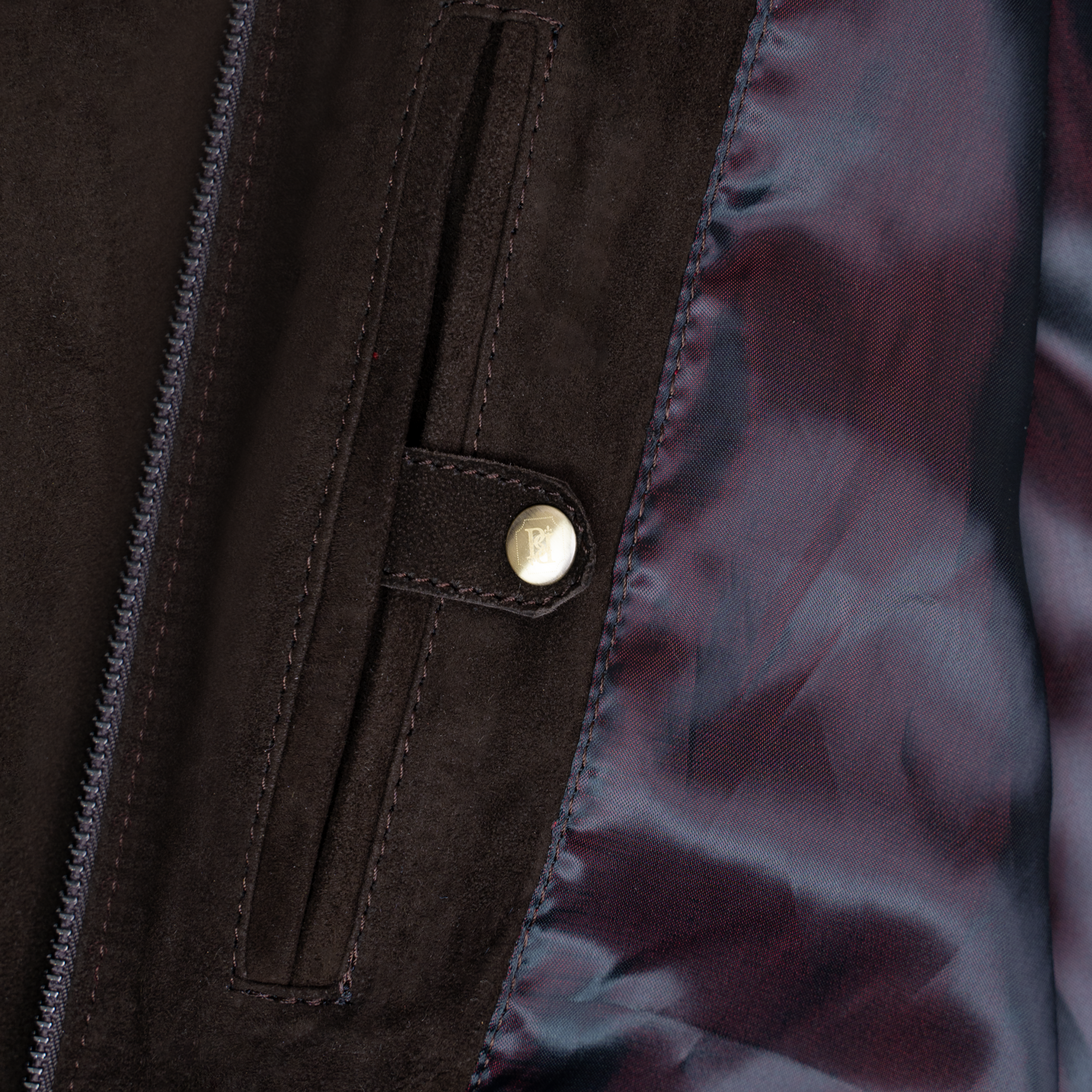 Bomber: Jacket Homme - Daim Marron