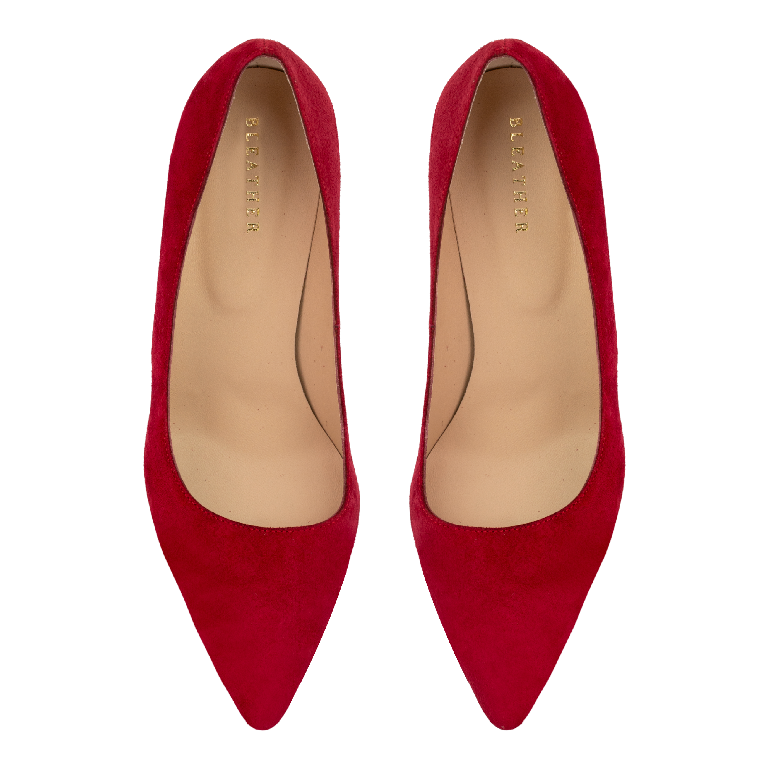 Poppy: Escarpins Femme - Daim Rouge Framboise