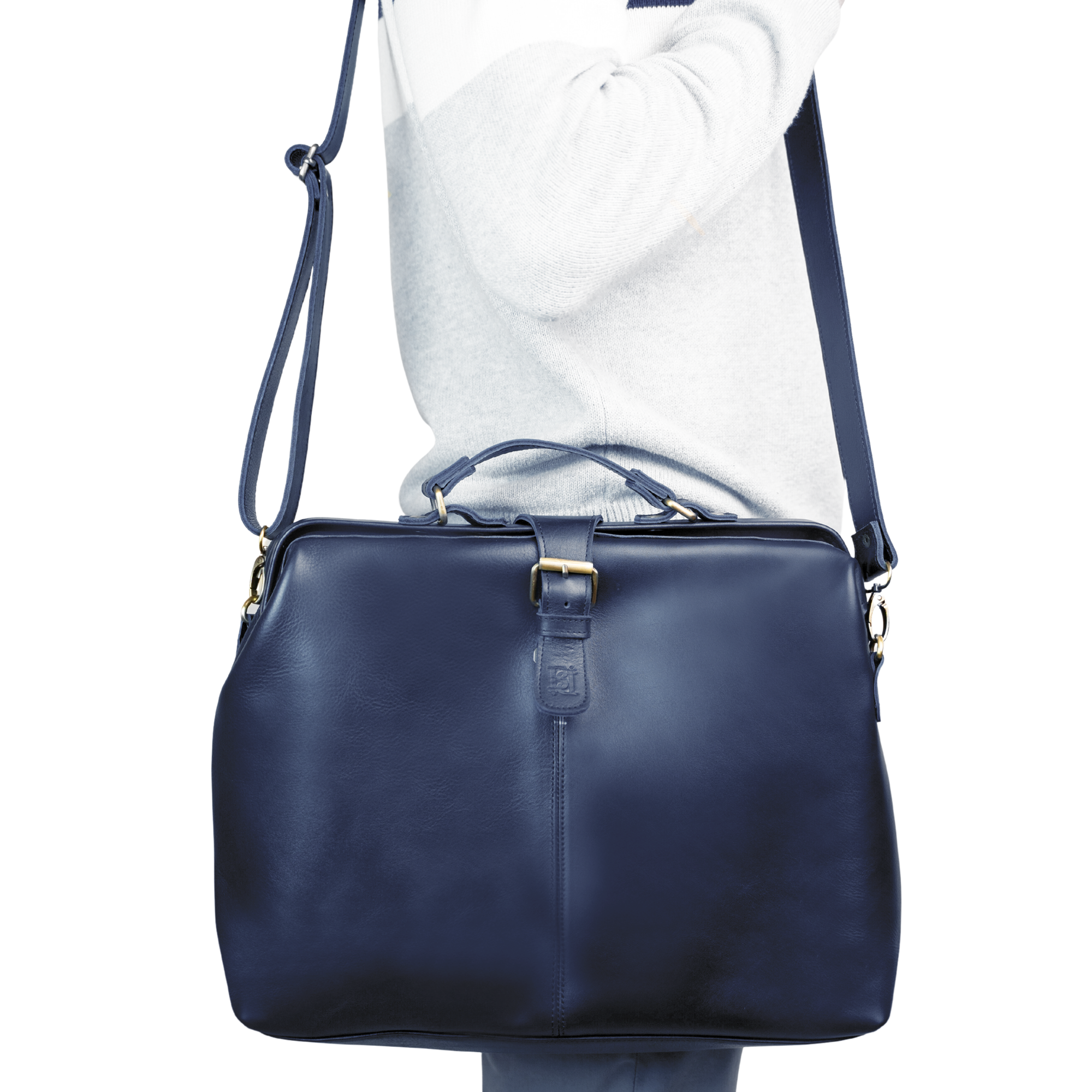 Practitioner: Cartable - Cuir Bleu