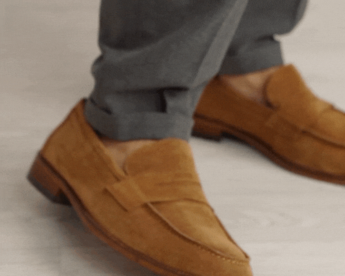 Nowell: Mocassin Homme - Daim Cognac