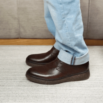 Bridge: Demi Bottes Homme - Cuir Marron